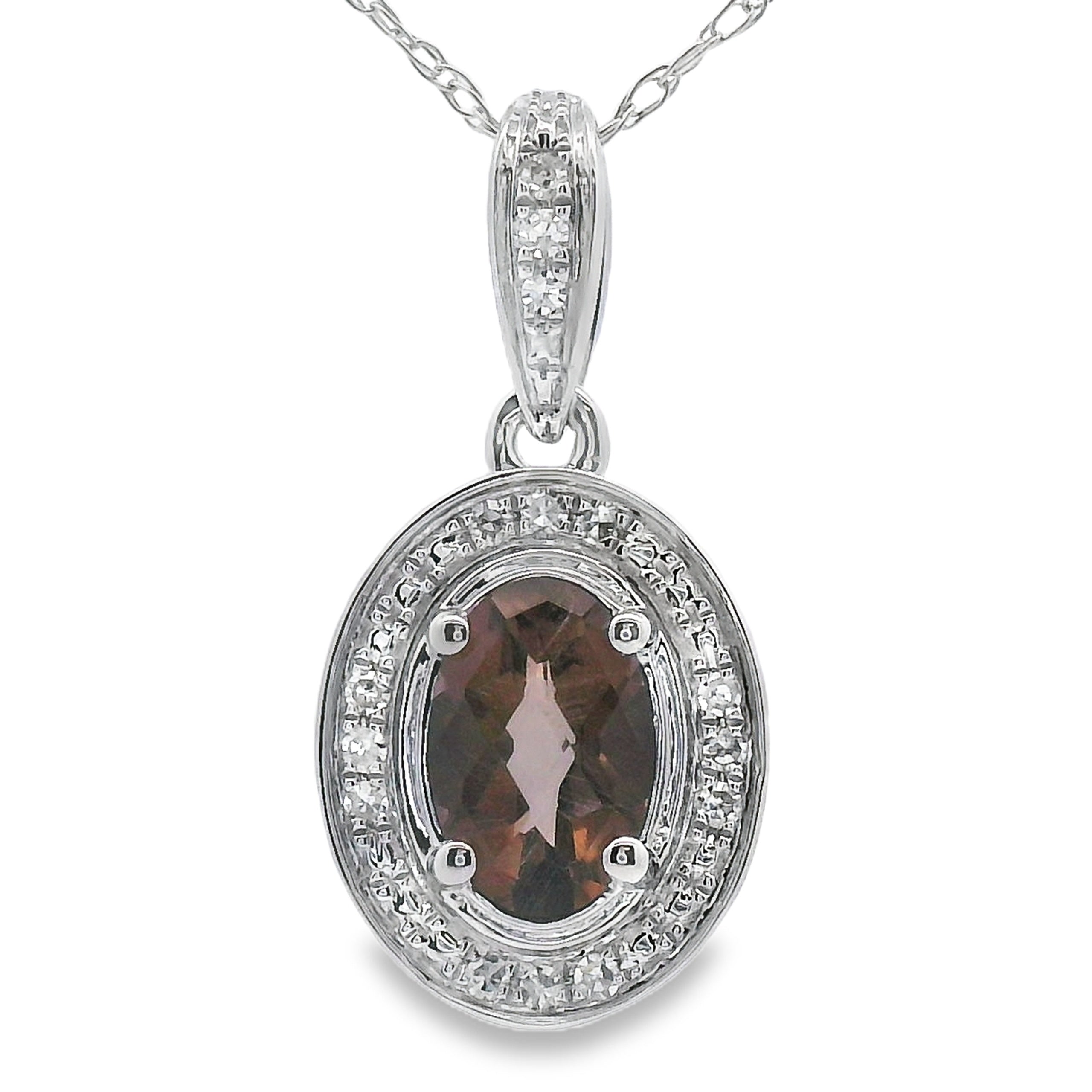 .42ct Quartz Diamond Fashion Pendants 10KT White Gold by Bids.com