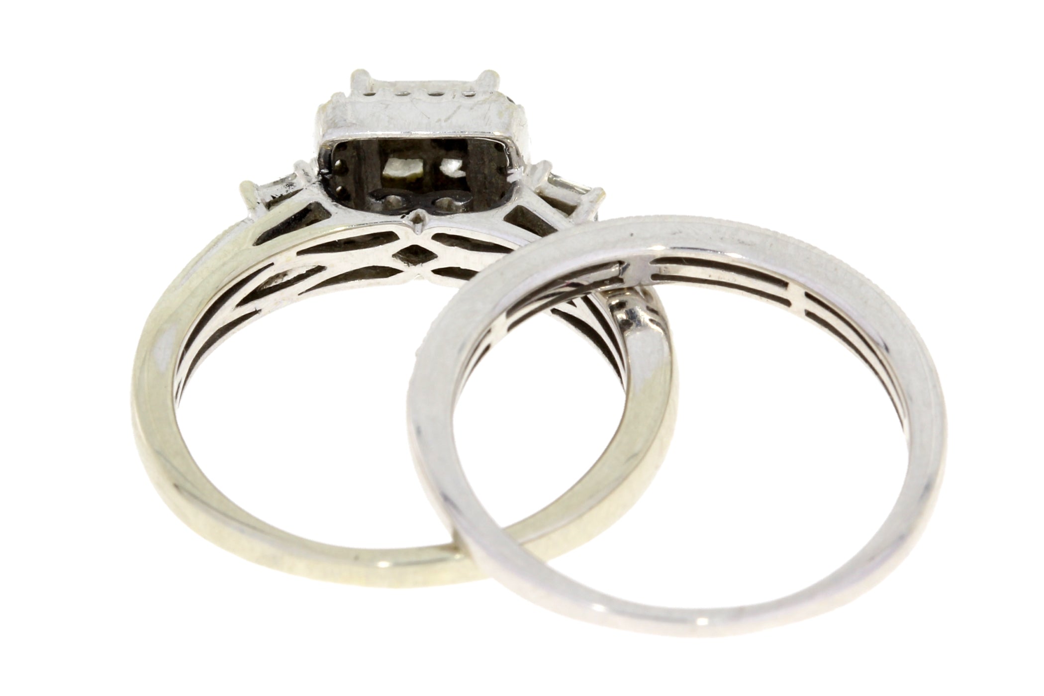 1.00ct Diamond Engagement Ring Set 10KT White Gold by Bids.com