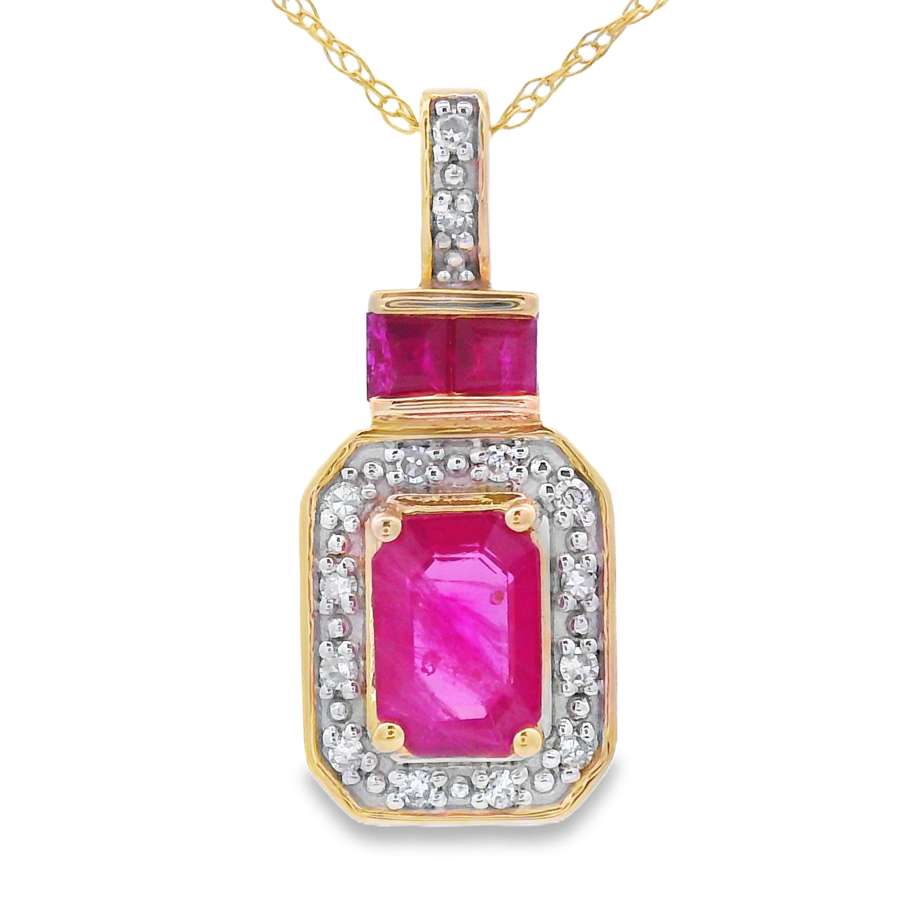 .82ct Ruby Diamond Fashion Pendants 14KT Yellow Gold by Bids.com