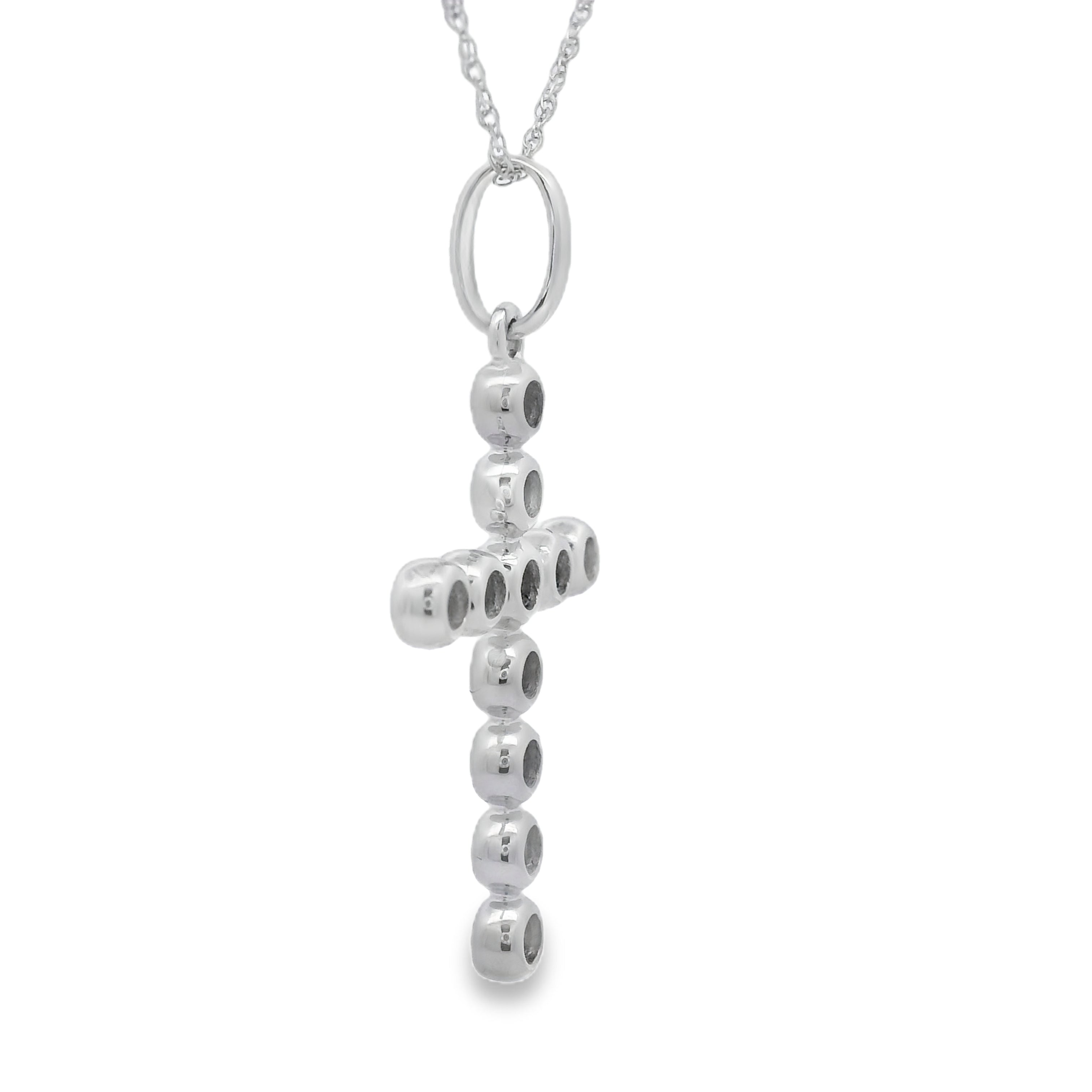 .31ct Diamond Cross Religious Pendant 14KT White Gold by Bids.com