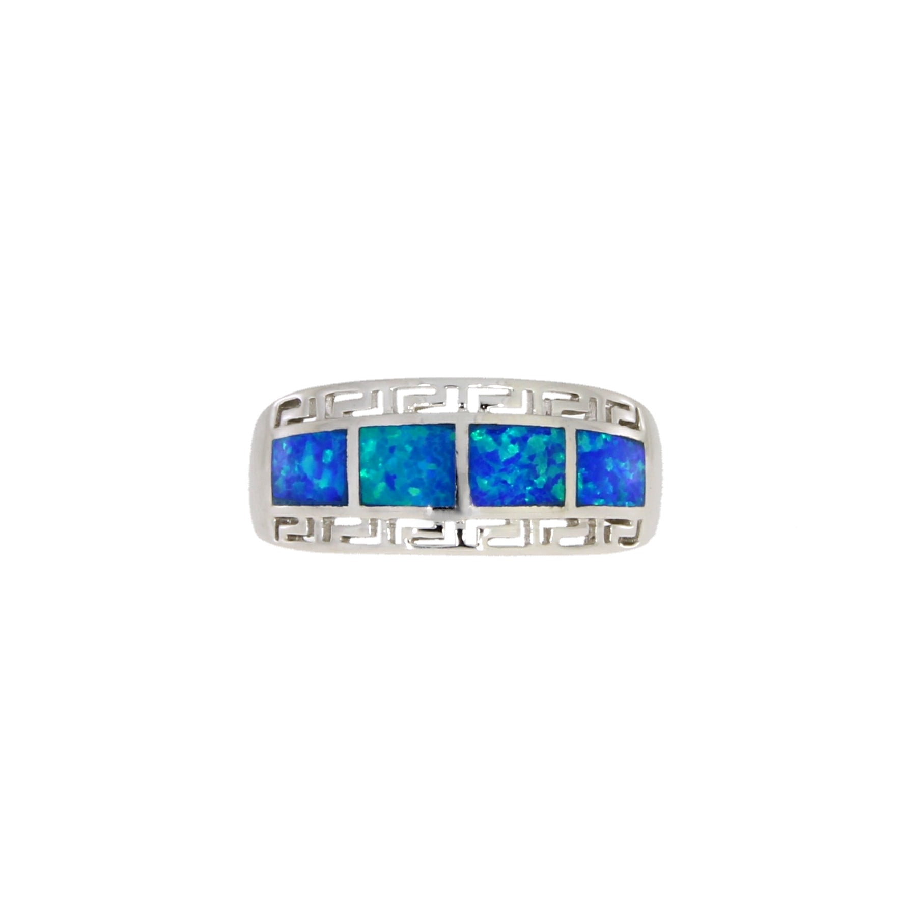 Natural Created Opal Ring Sterling Silver by Bids.com