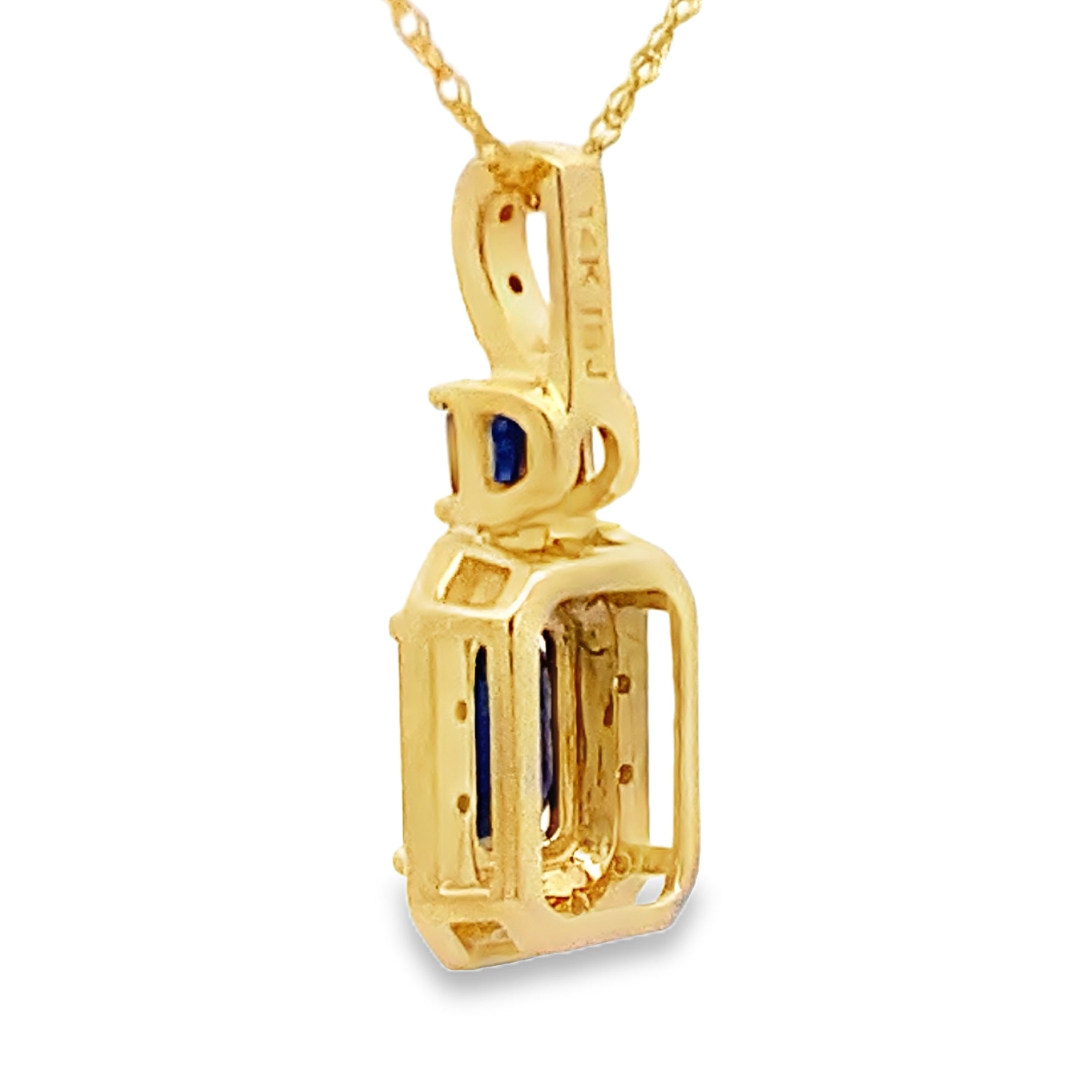 Sapphire Diamond Fashion Pendants 14KT Yellow Gold by Bids.com