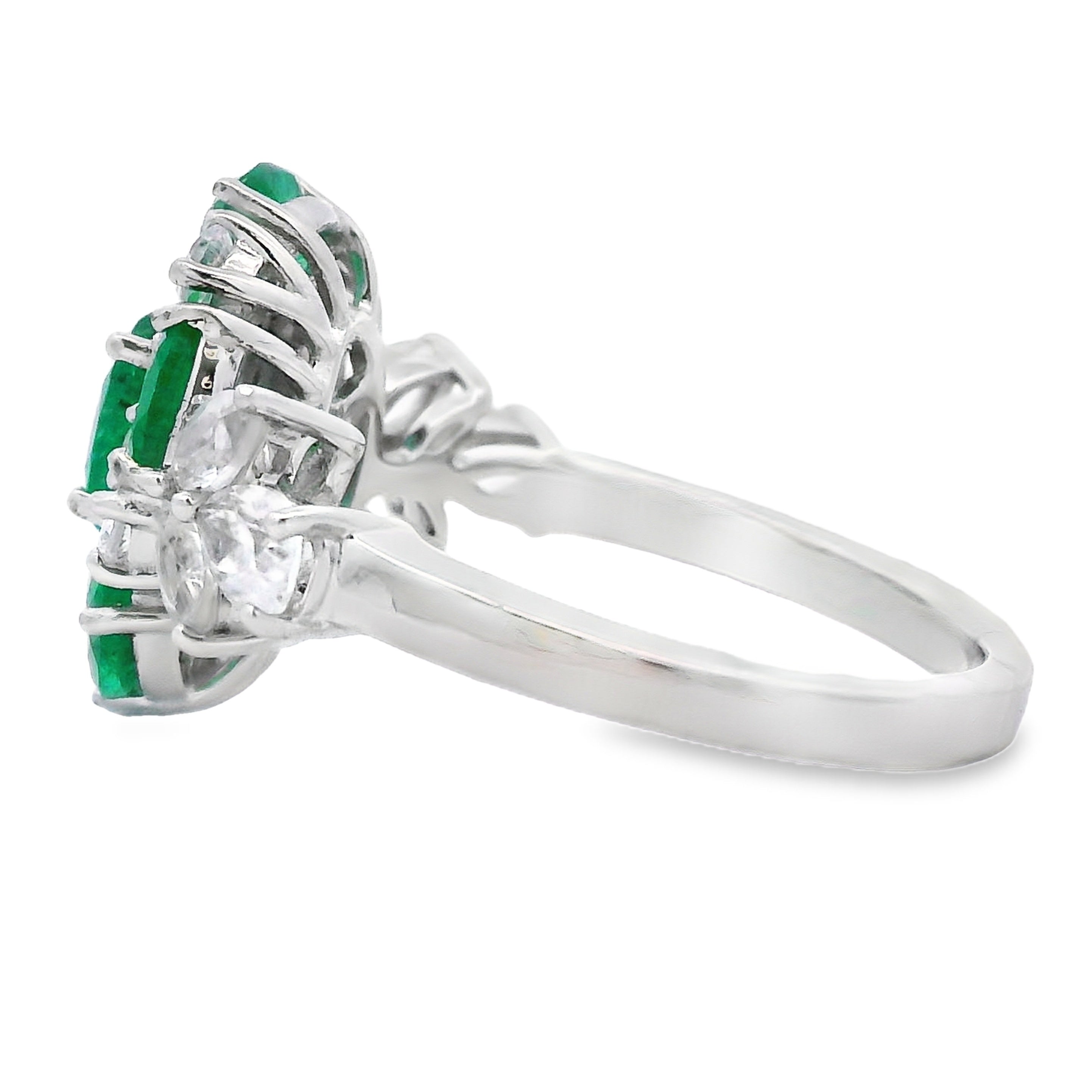 Natural 2.98ct Emerald Zircon Ring Sterling Silver by Bids.com