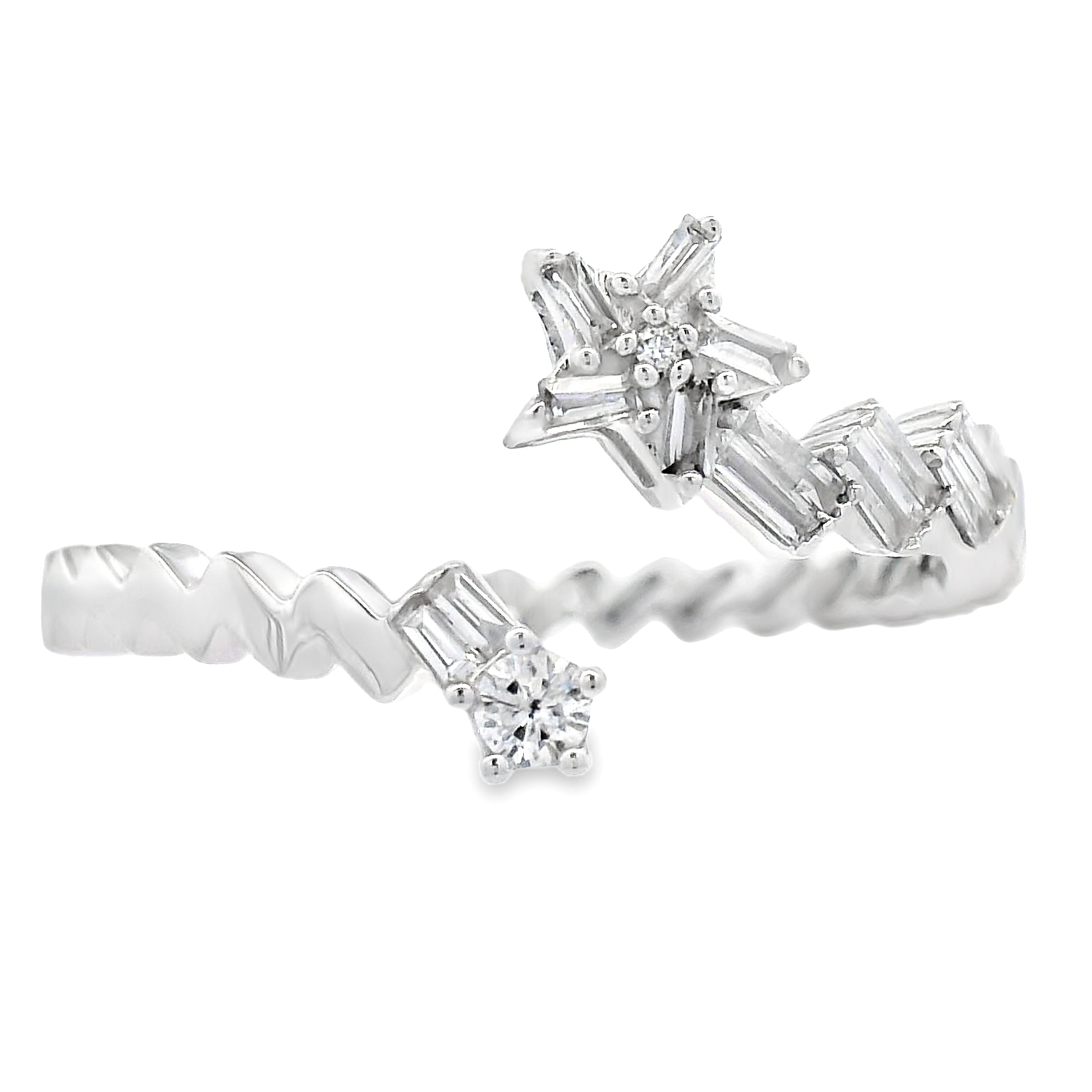 Natural .17ct Diamond Ring 14KT White Gold by Bids.com