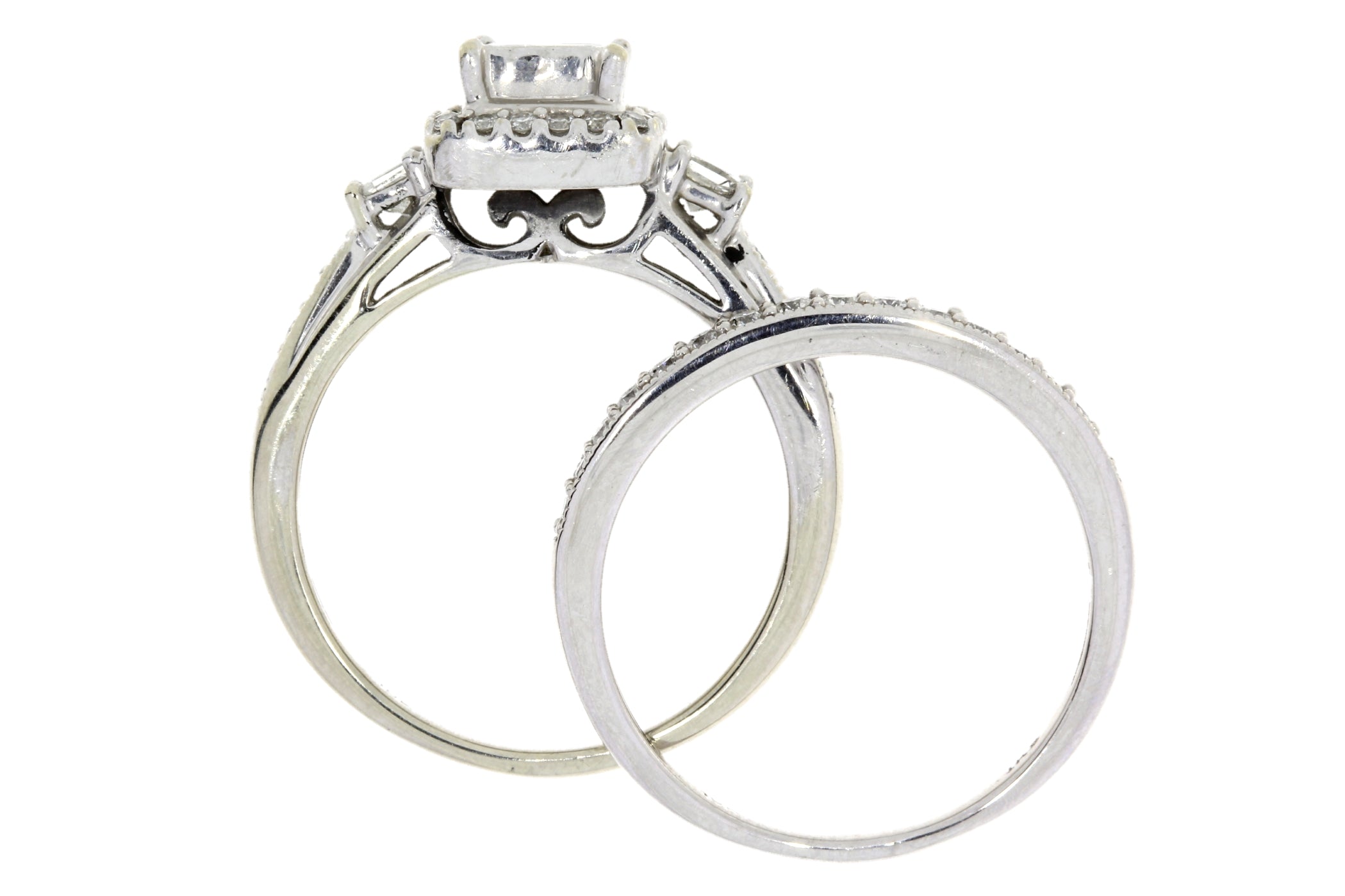 1.00ct Diamond Engagement Ring Set 10KT White Gold by Bids.com