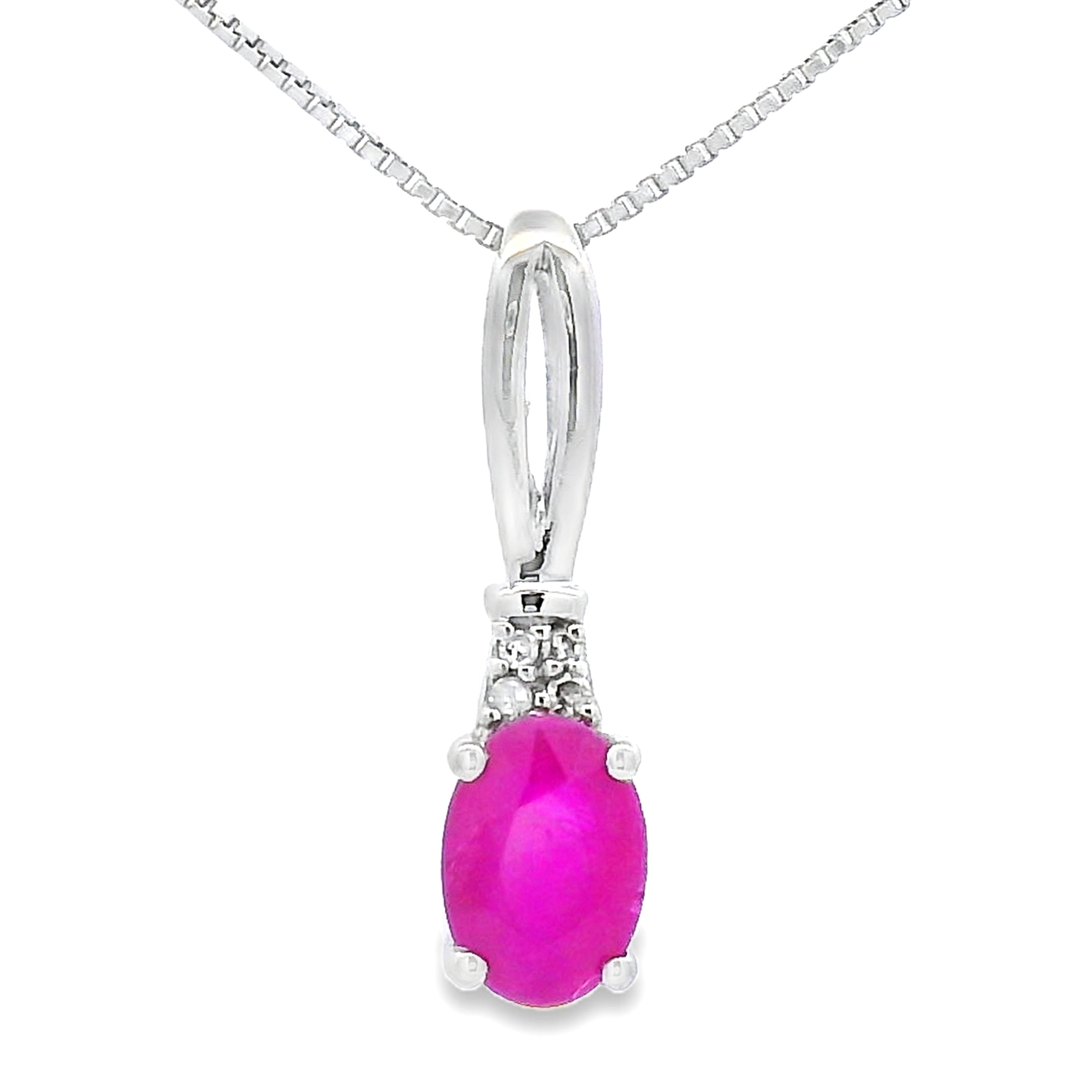 .38ct Ruby Diamond Fashion Pendants 10KT White Gold by Bids.com