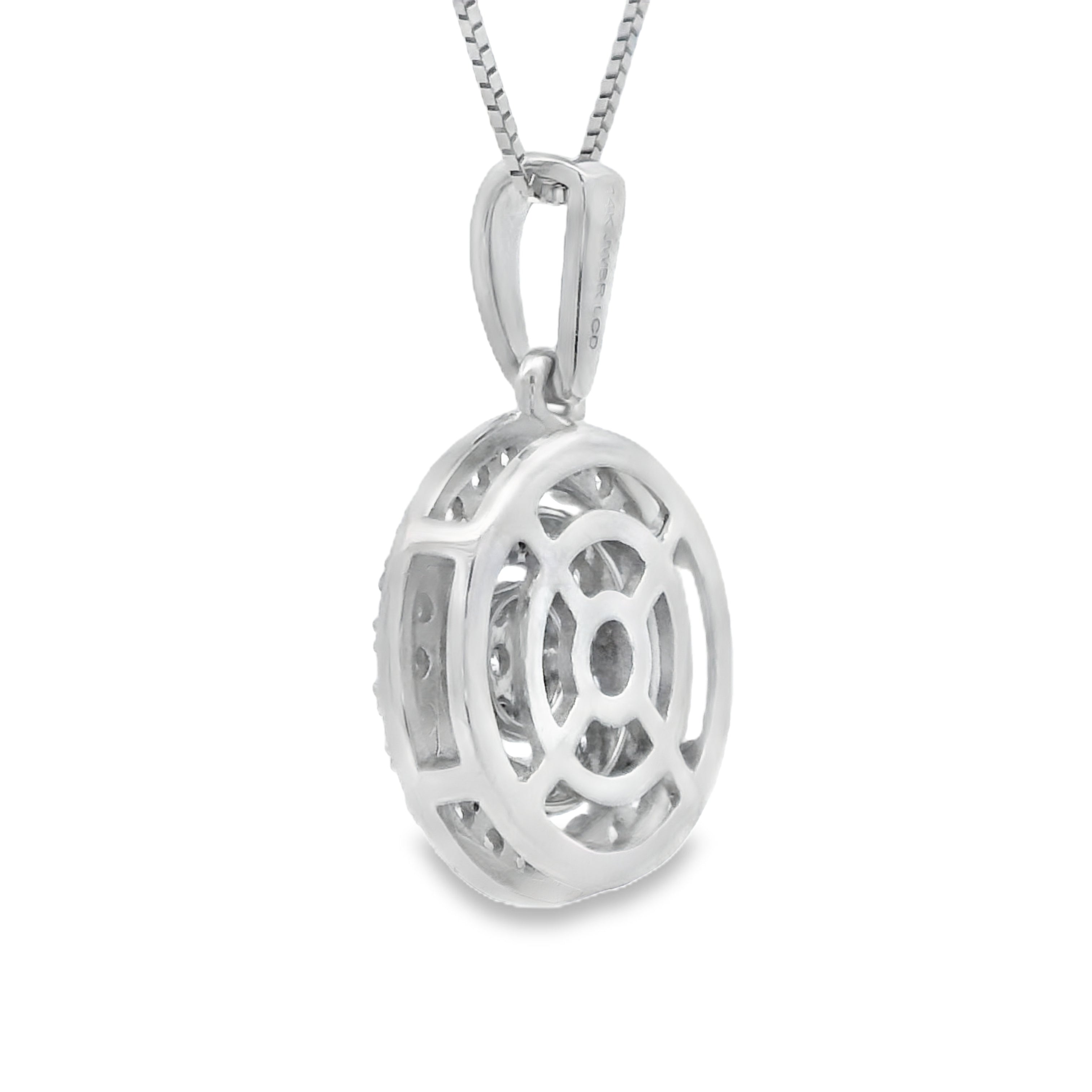 Lab Grown Diamond Fashion Pendants 14KT White Gold by Bids.com