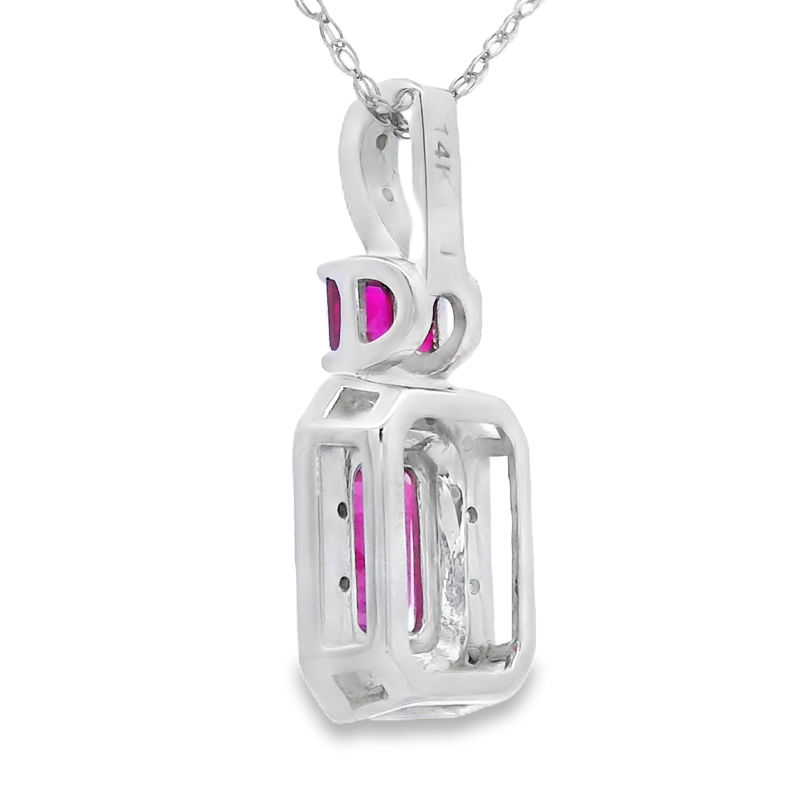 .82ct Ruby Diamond Fashion Pendants 14KT White Gold by Bids.com