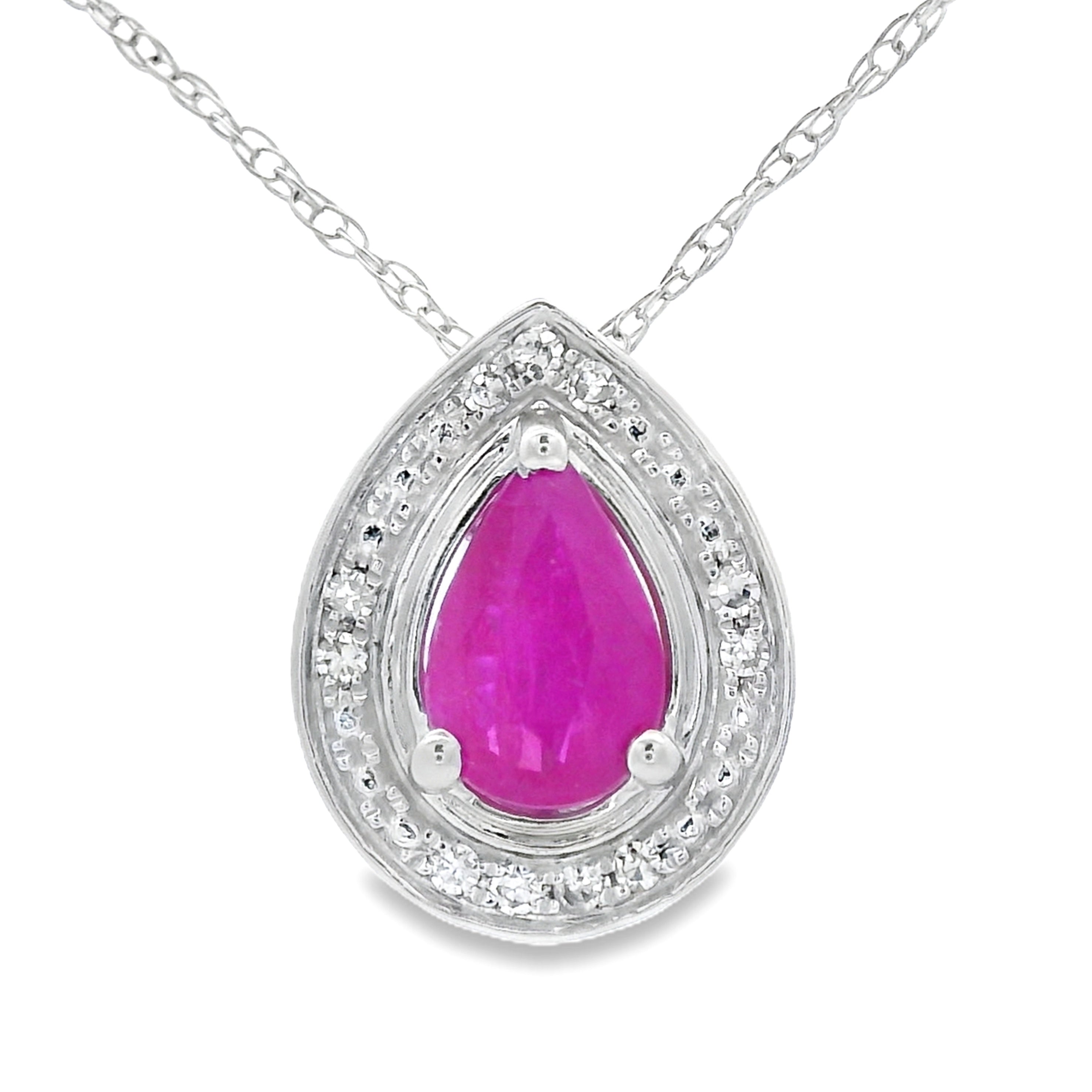 .51ct Ruby Diamond Fashion Pendants 10KT White Gold by Bids.com