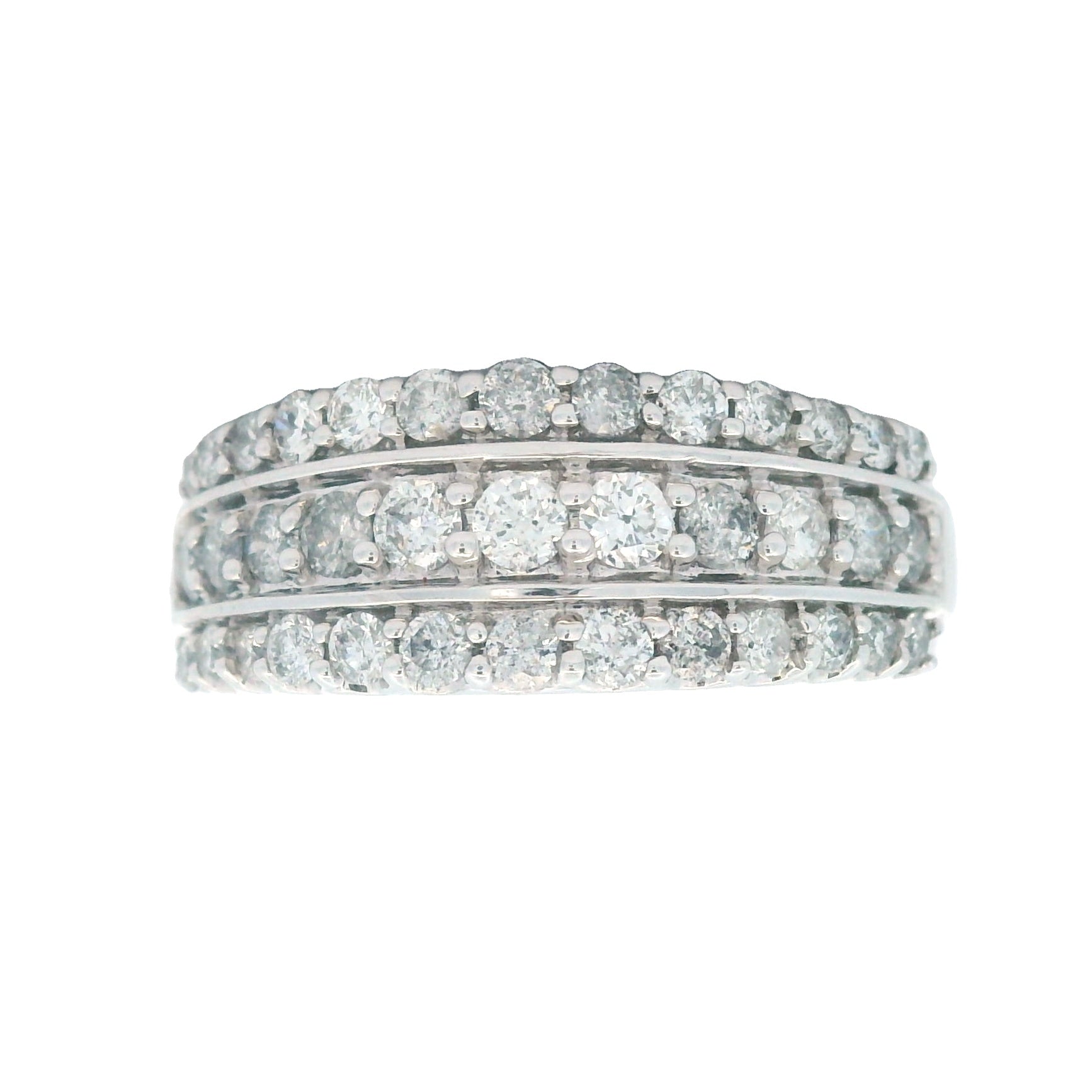 1.00ct Diamond Wedding Band Ring 10KT White Gold by Bids.com