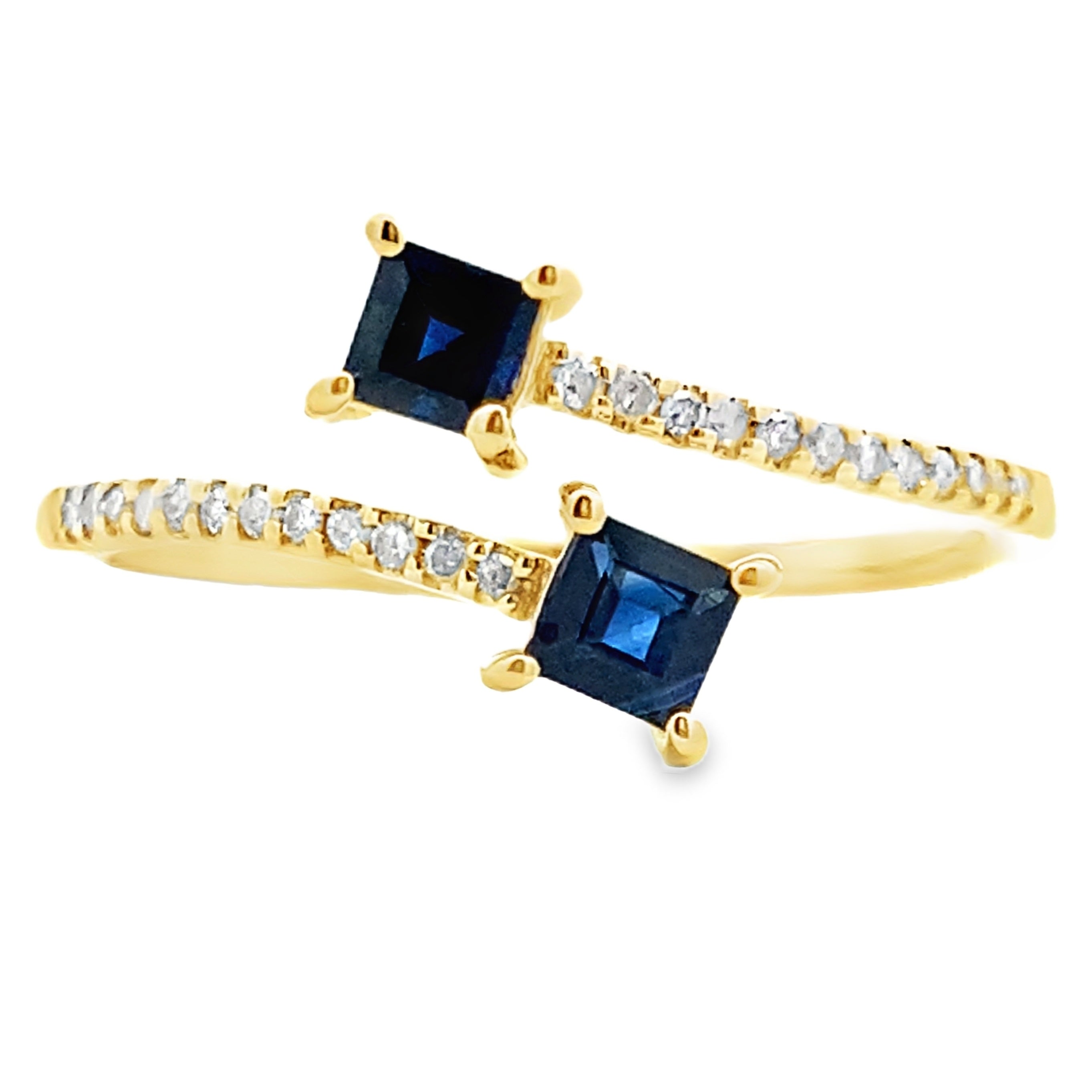 Genuine .61ct Sapphire Diamond Ring 14KT Yellow Gold by Bids.com