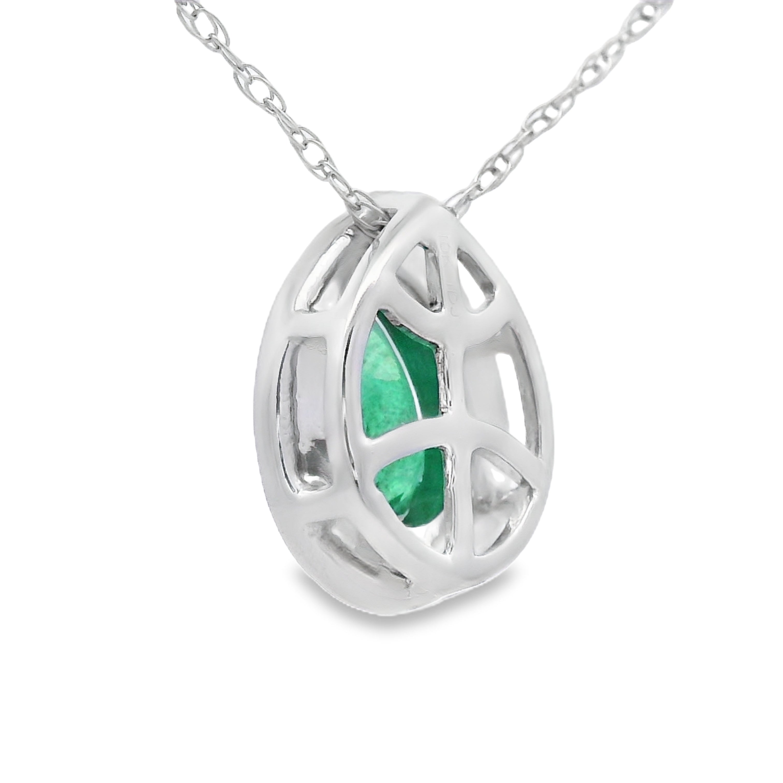 .41ct Emerald Diamond Fashion Pendants 10KT White Gold by Bids.com