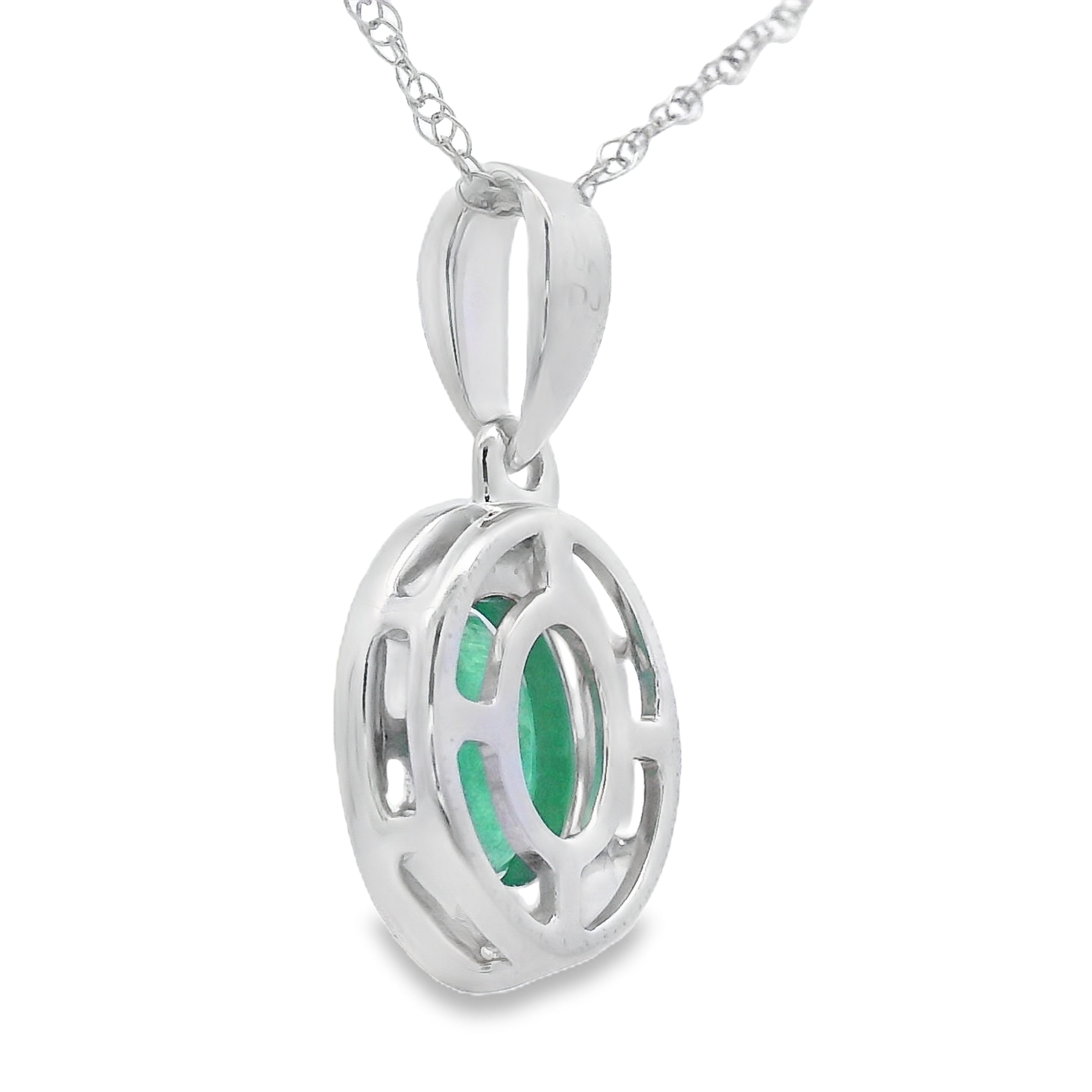 .46ct Emerald Diamond Fashion Pendants 10KT White Gold by Bids.com