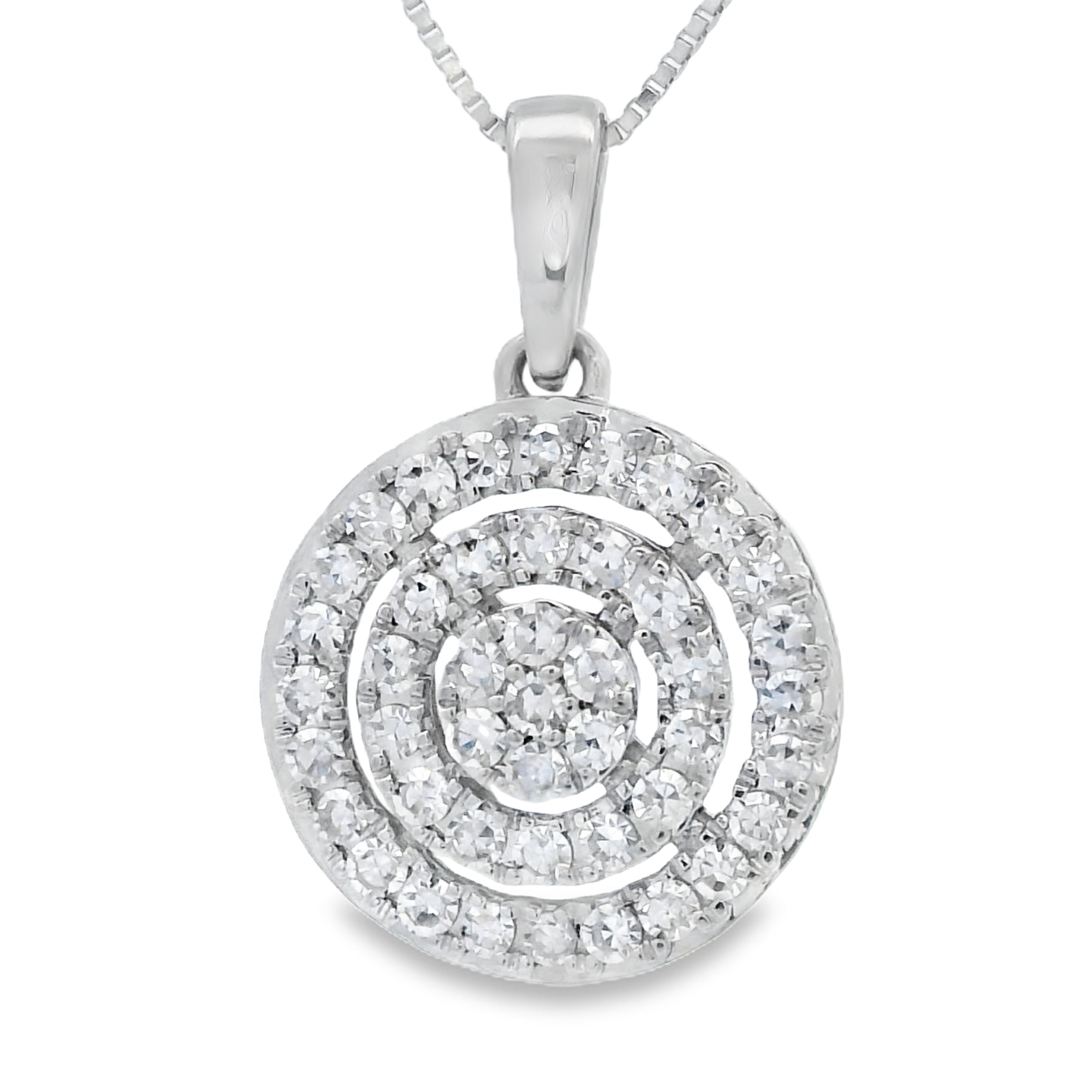 Lab Grown Diamond Fashion Pendants 14KT White Gold by Bids.com