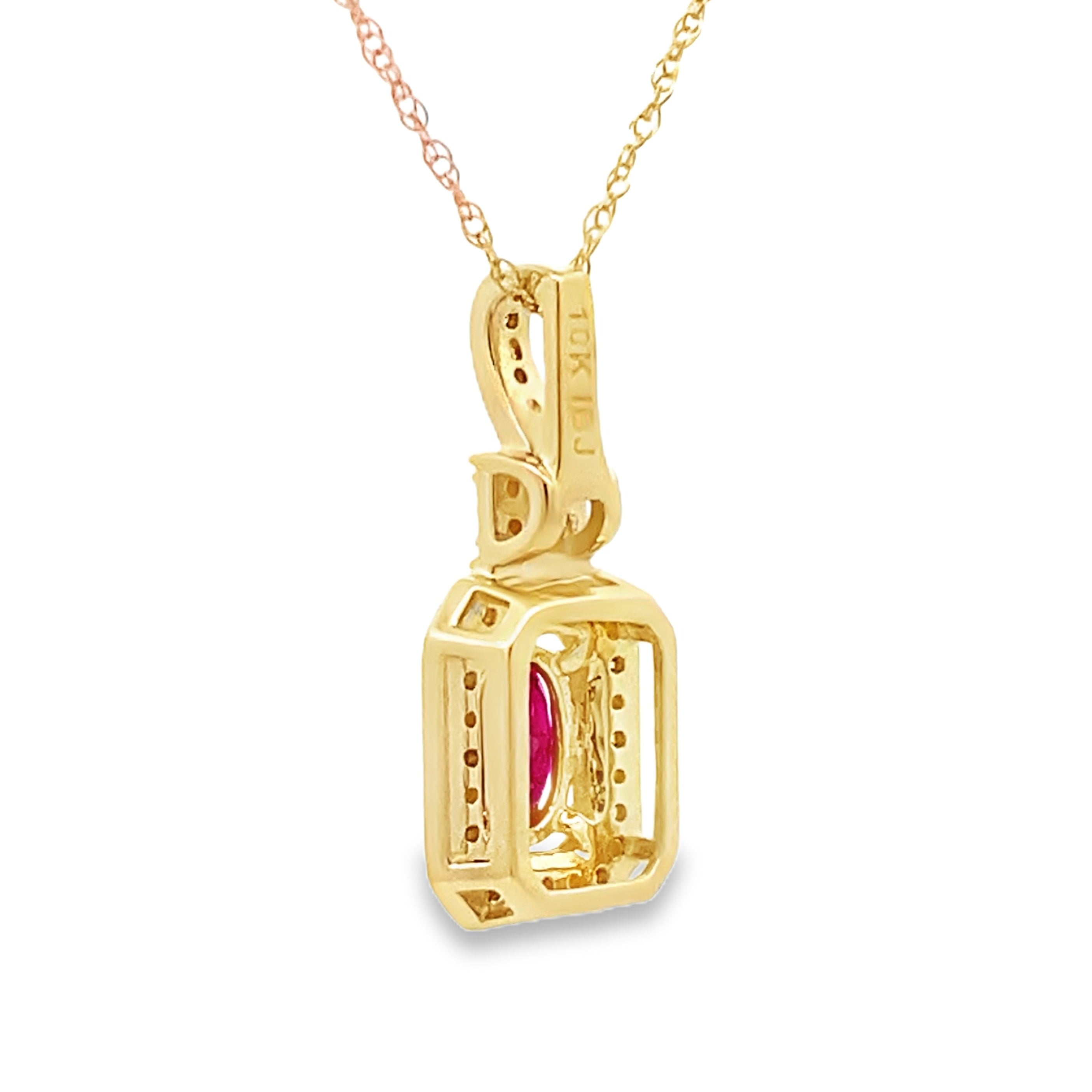 .66ct Ruby Diamond Fashion Pendants 10KT Yellow Gold by Bids.com