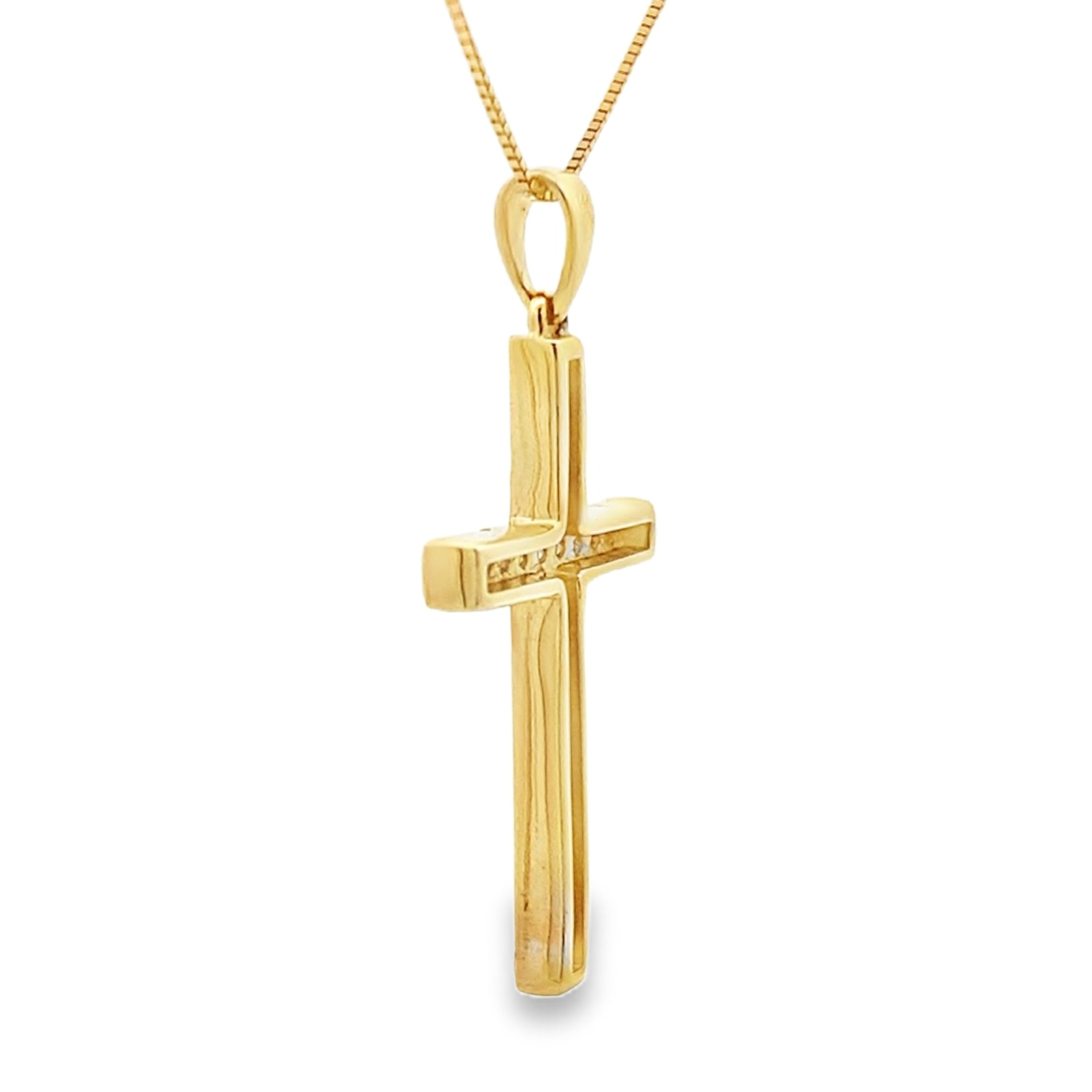 .22ct Diamond Cross Religious Pendant 14KT Yellow Gold by Bids.com