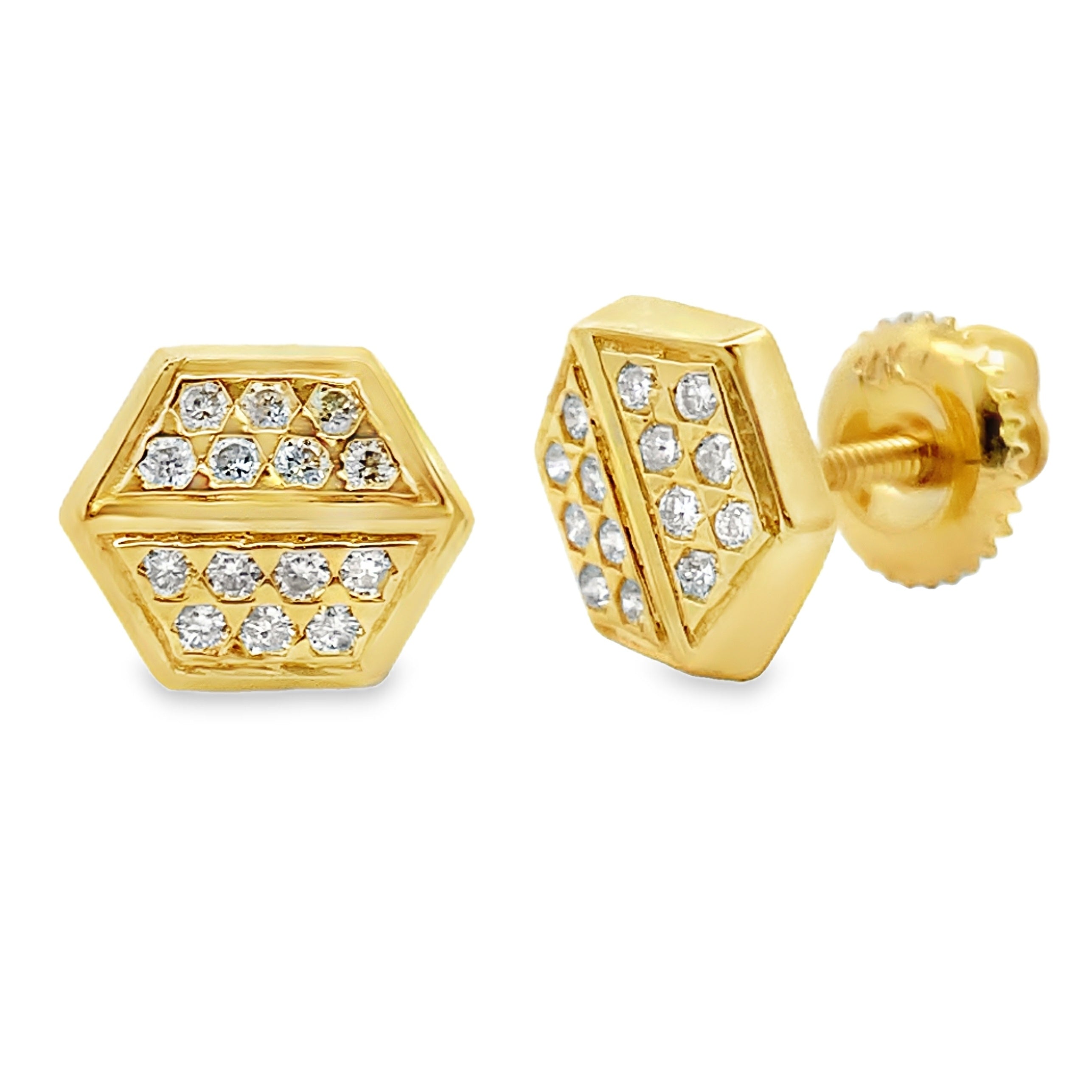 Natural .26ct Diamond Earrings 14KT Yellow Gold by Bids.com