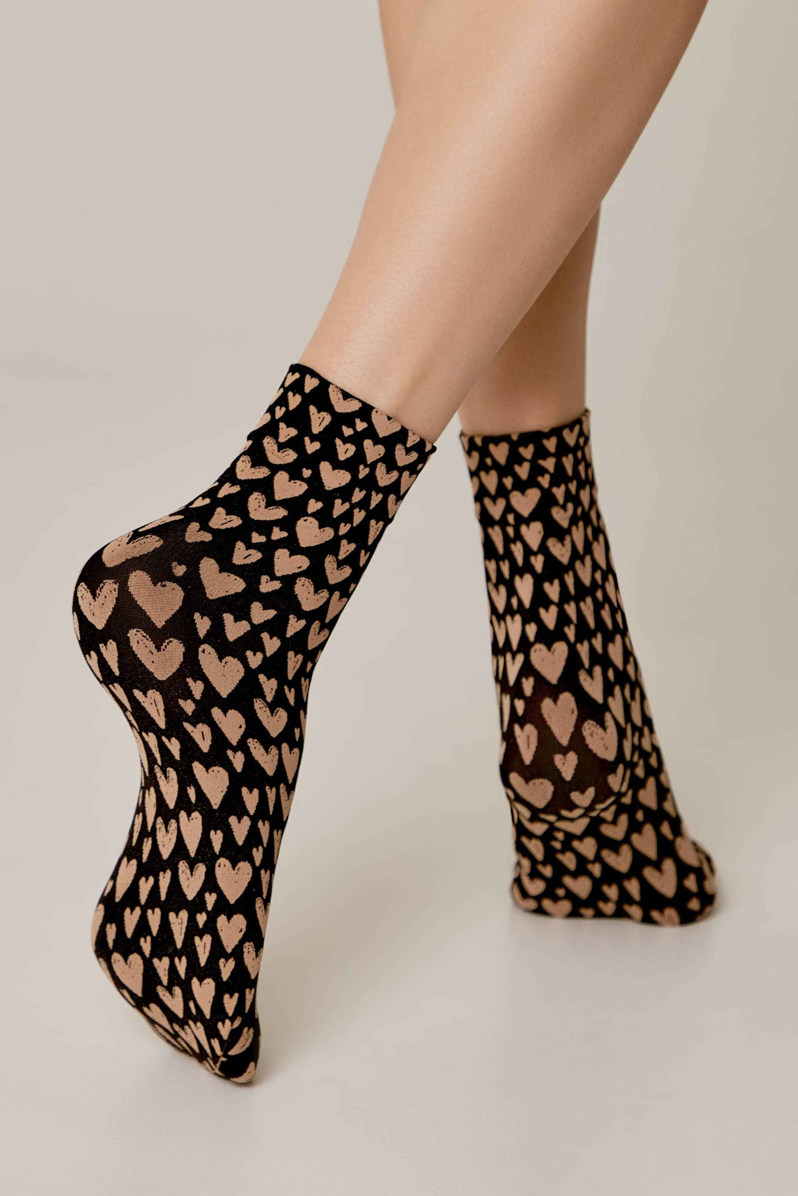 Socks Conte Fantasy - Heart Pattern