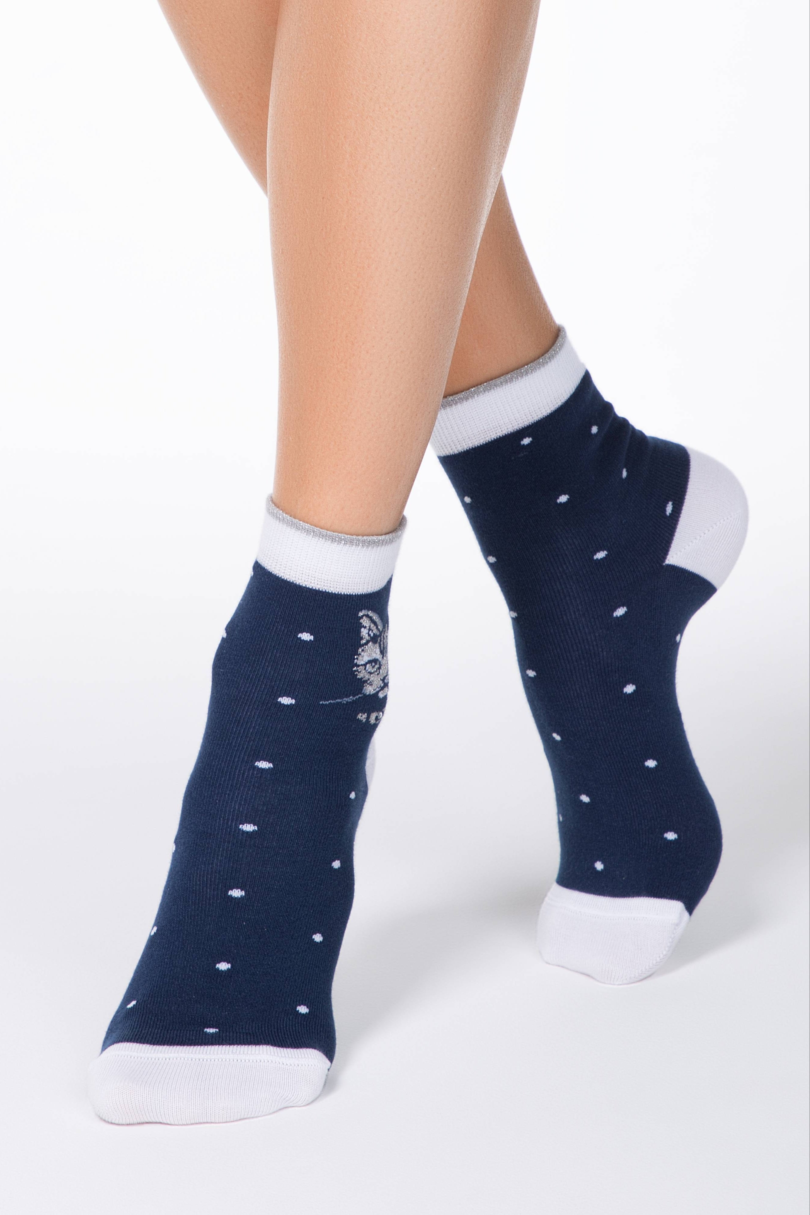 Conte Elegant Cotton Socks (2 pairs) - Lady Cat - DestGlow