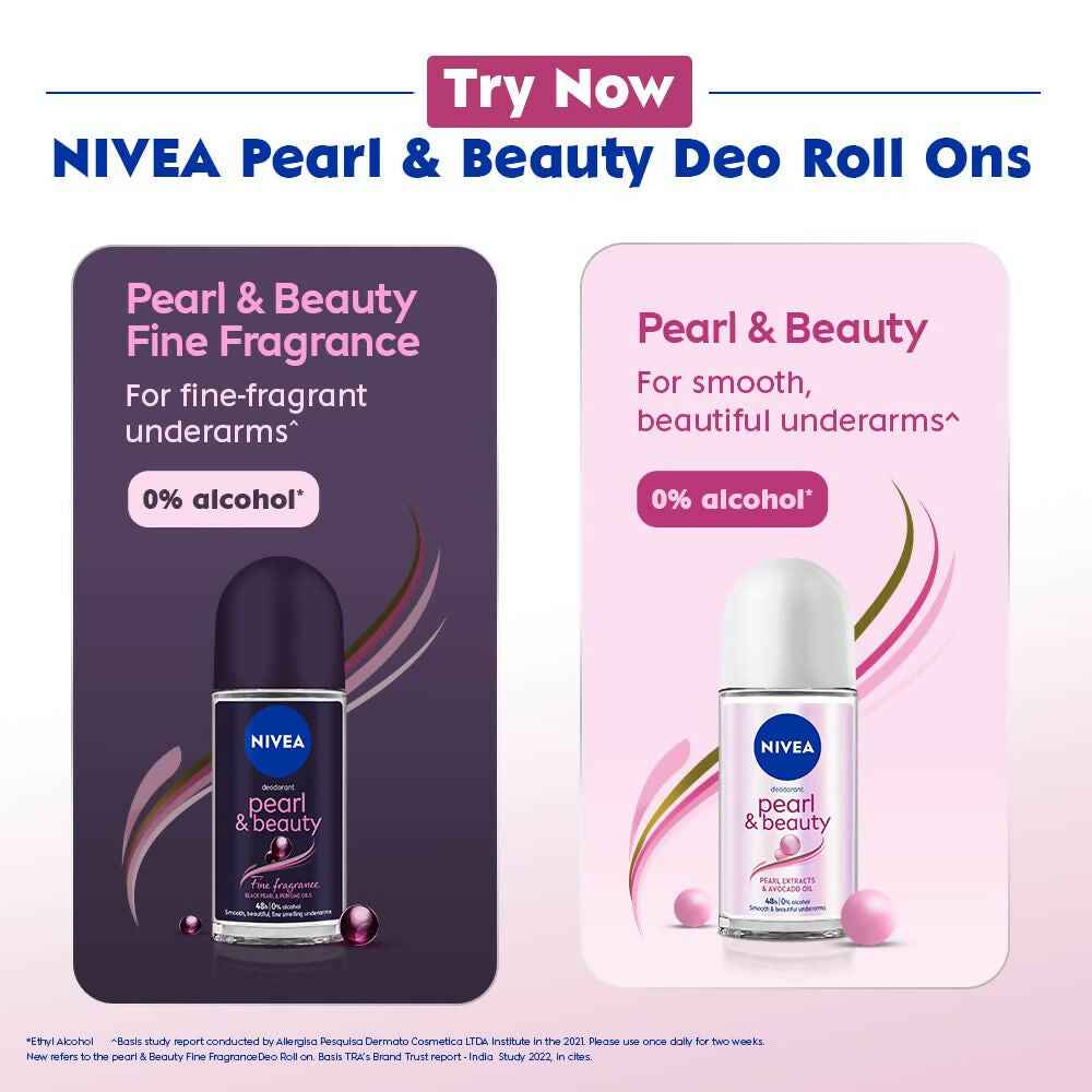 Nivea Deodorant Roll On Pearl & Beauty Radiance For Eventoned Smooth & Beautiful Underarms