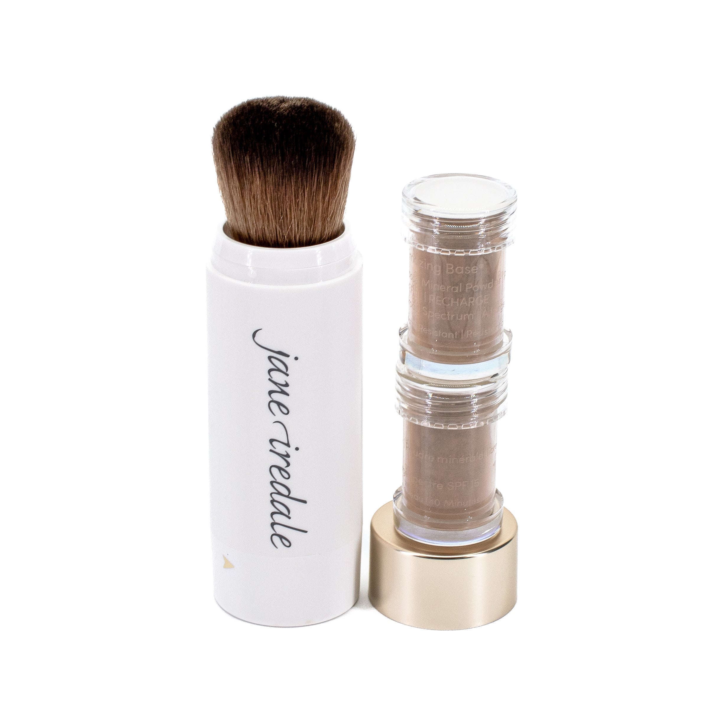 jane iredale Amazing Base Loose Mineral Powder Refillable Brush SPF15 COCOA 0.18oz - New - DestGlow