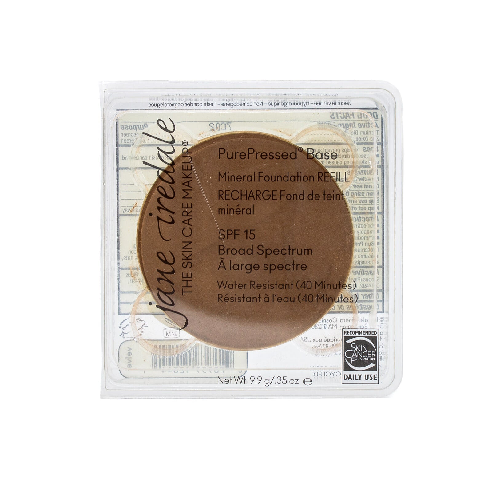 jane iredale PurePressed Foundation Refill VELVET .35oz - Imperfect Container - DestGlow