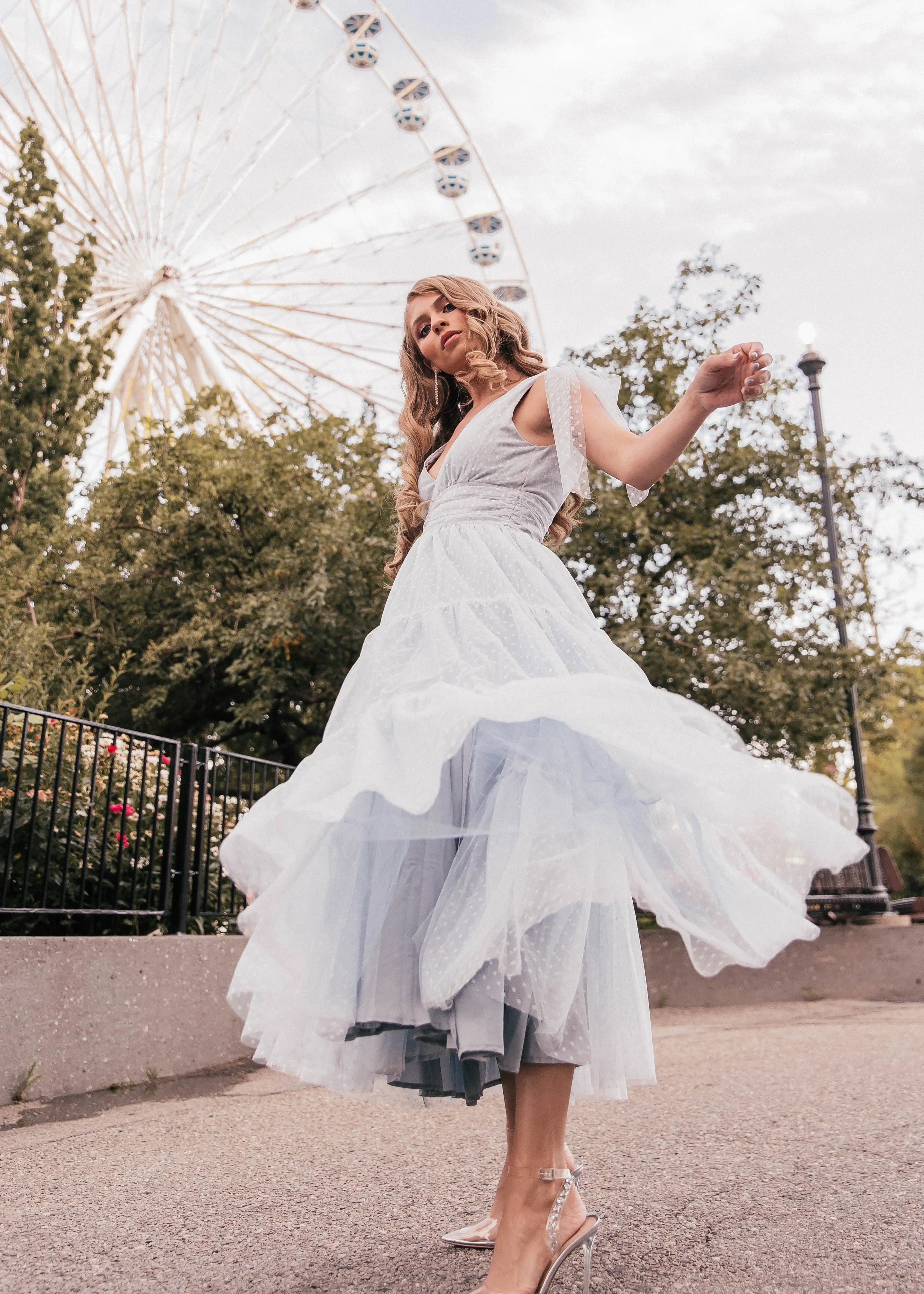Jeanne Dress Dusty Blue by JessaKae