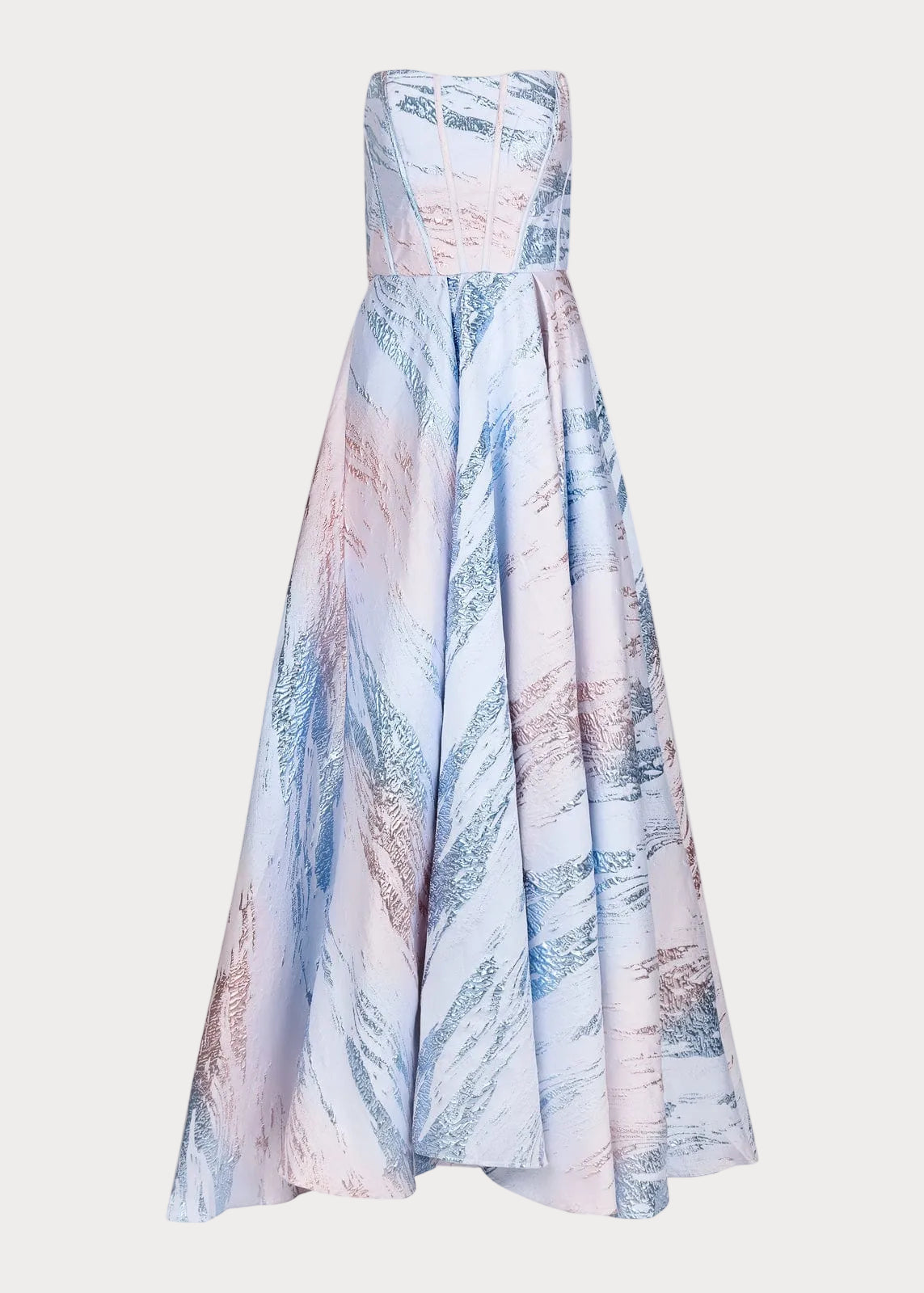 Nessa Metallic Dress - Blue by JessaKae