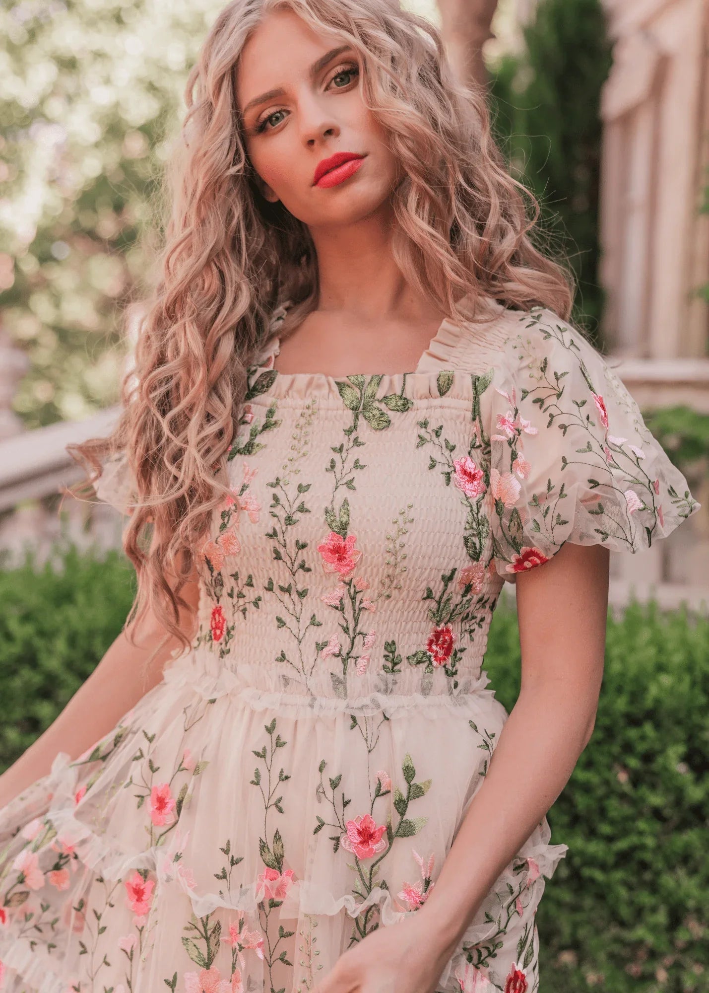 Rose Dress Midi - Cream by JessaKae