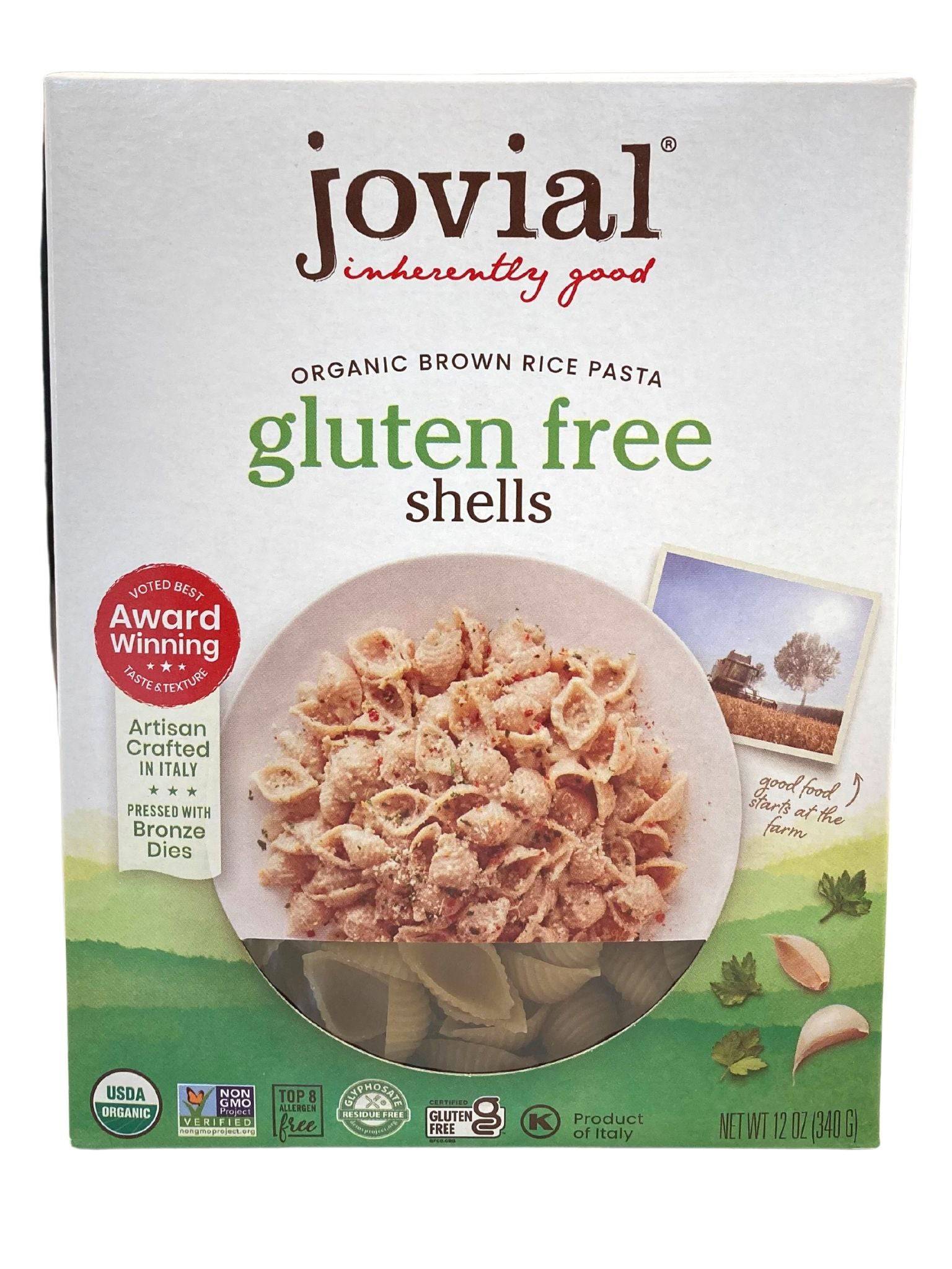 Shells, Brown Rice, Organic, Jovial, Gluten-Free by Country Life Natural Foods