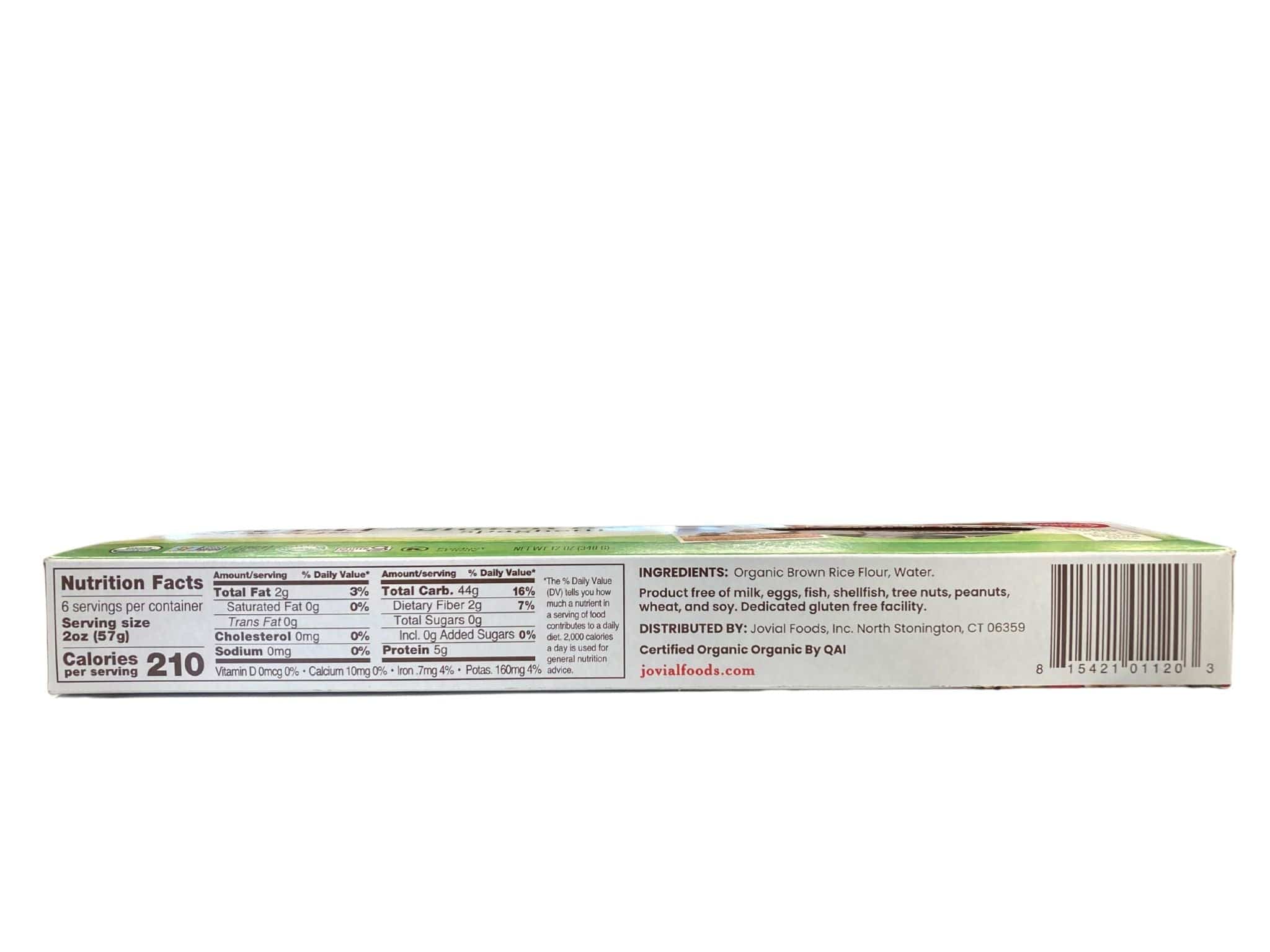 Spaghetti, Brown Rice, Organic, Jovial, Gluten-Free by Country Life Natural Foods