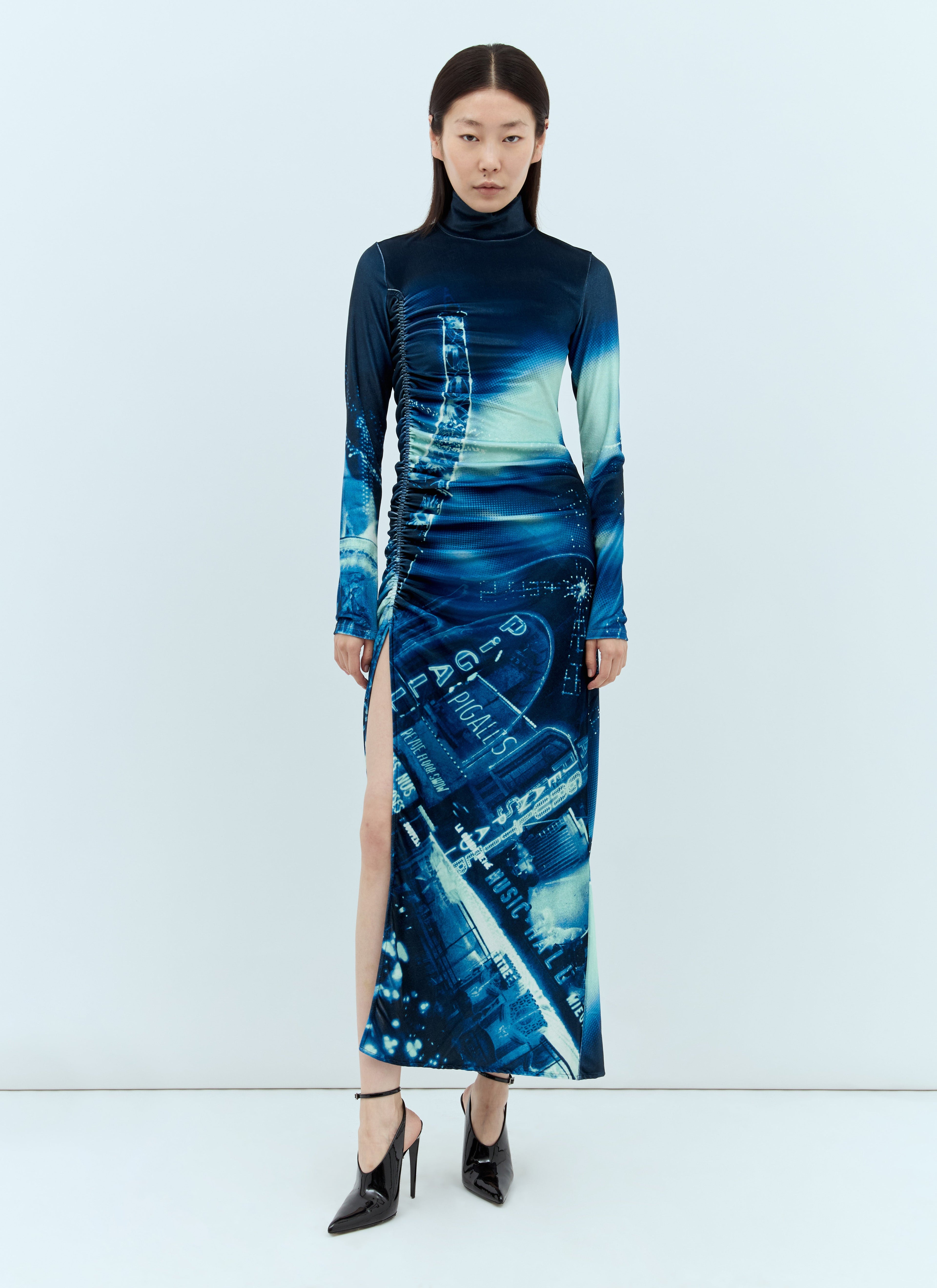 Jean Paul Gaultier Women Pigalle Gathered Velvet Dress by Luosophy