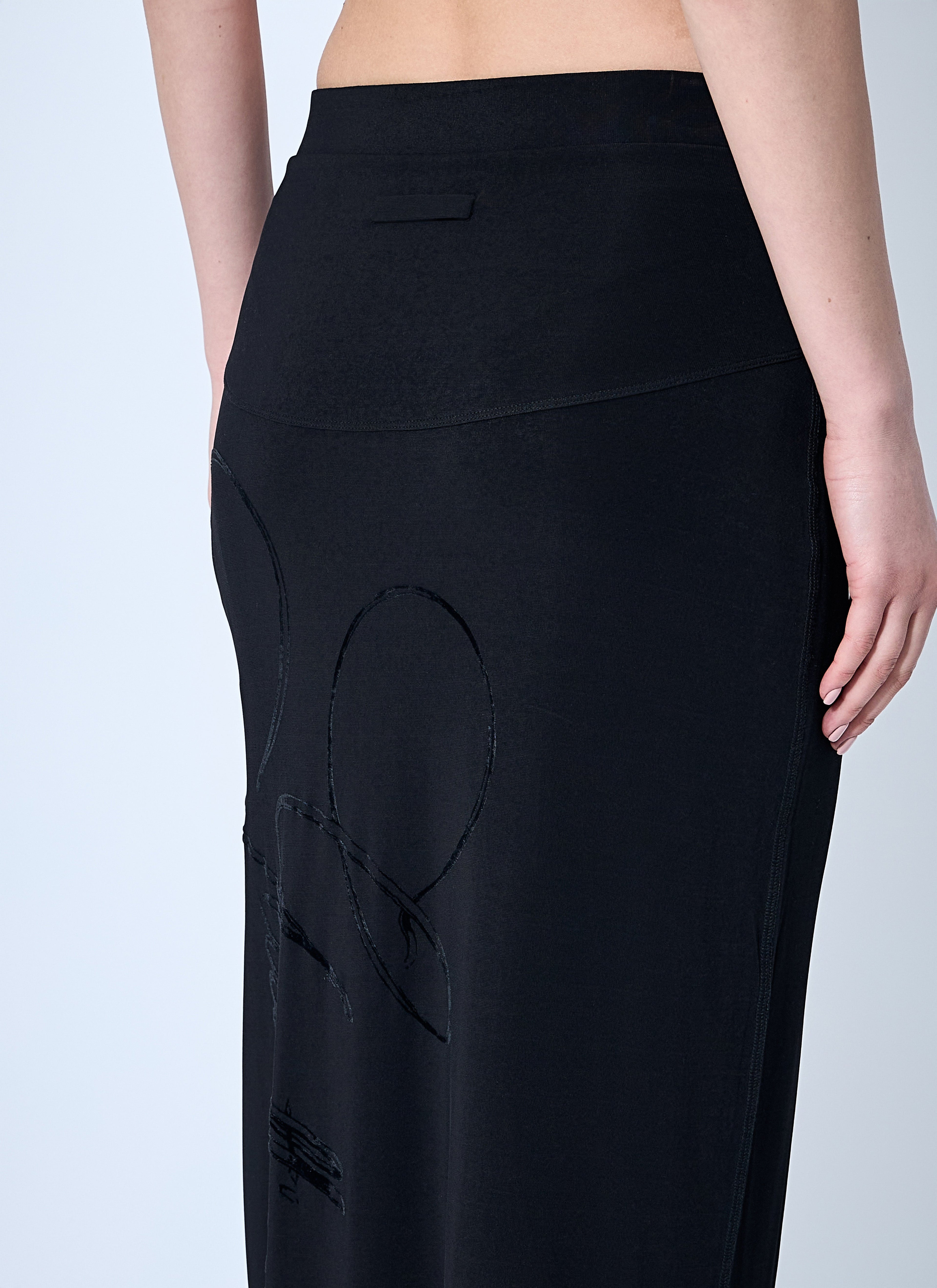 Jean Paul Gaultier Women Mesh Tattoo Midi Skirt by Luosophy