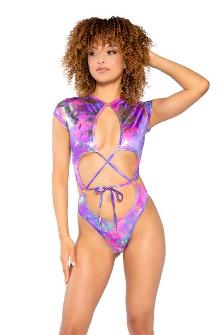 Metallic Wrap Bodysuit