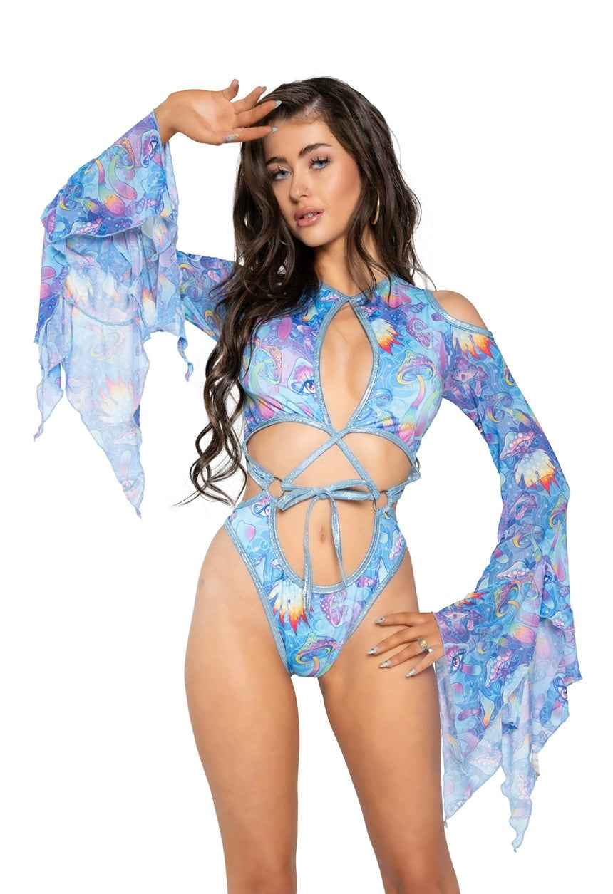 Spandex/Mesh Flow Bodysuit