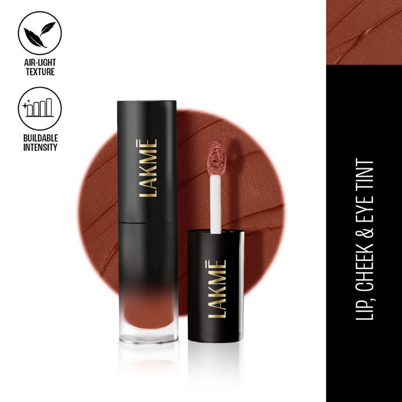 Lakme Xtraordin-Airy One-And-Done Lip, Eye & Cheek Tint - Toffee Touch