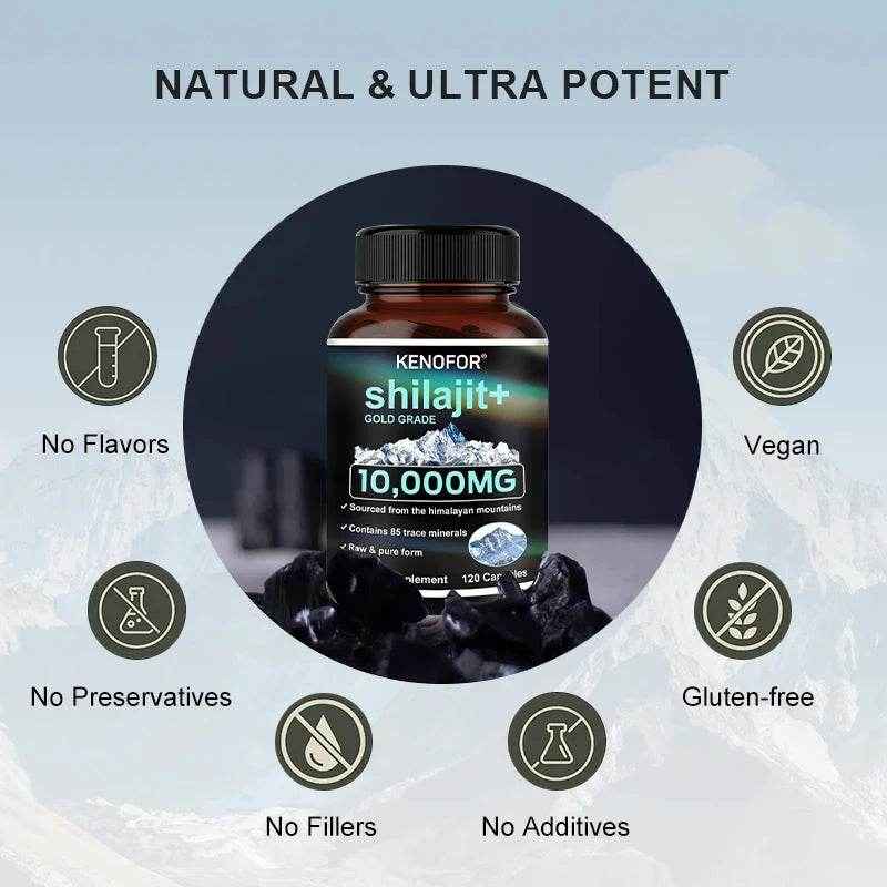 Himalaya Pure Shilajit Capsules – Enriched with Fulvic Acid & 85+ Trace Minerals