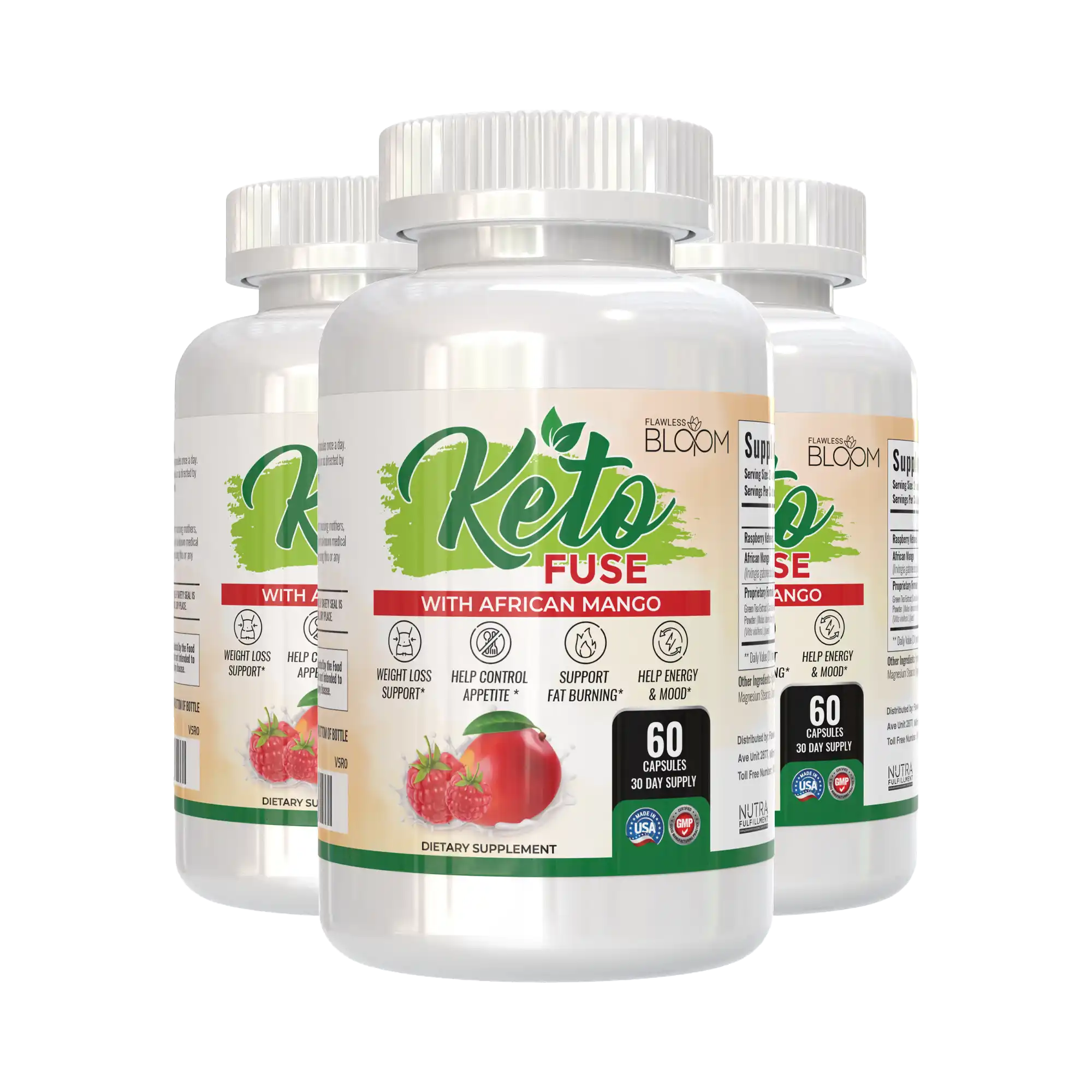 KetoFuse With African Mango - Dietary Supplement (60 Capsules)