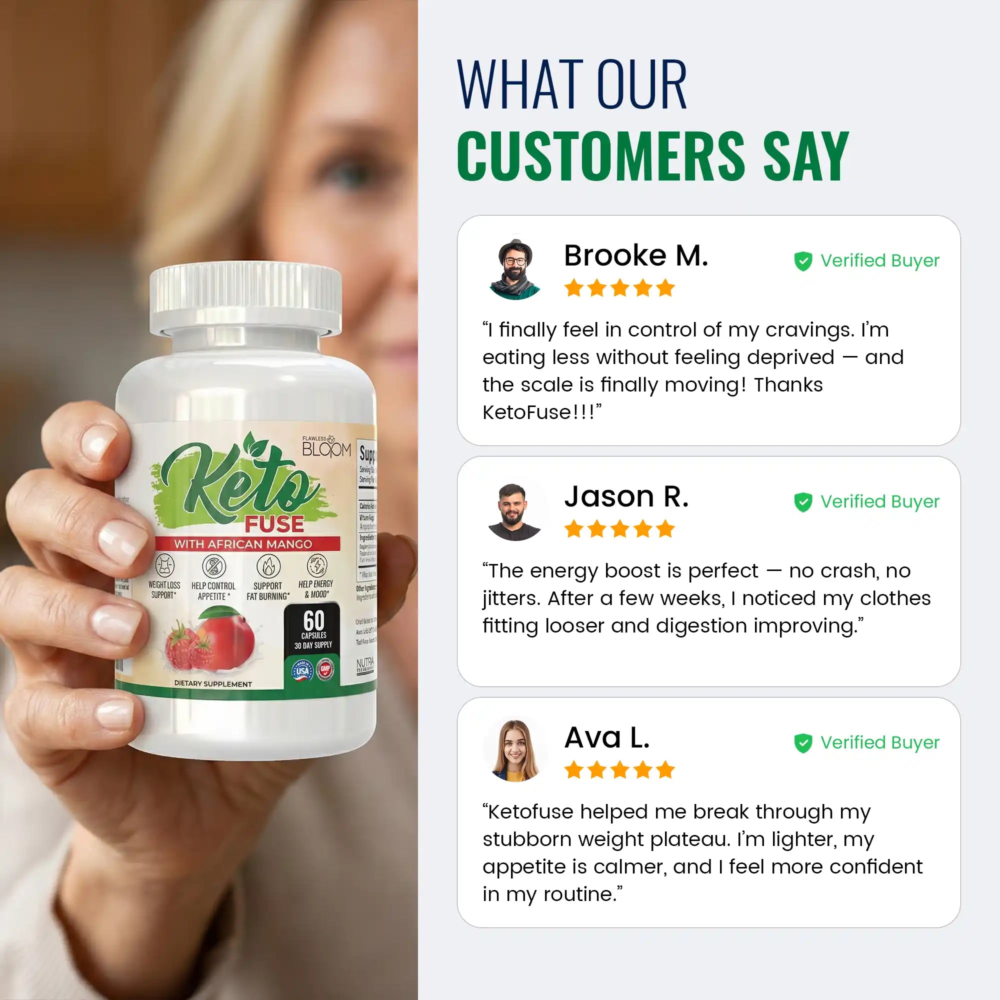 KetoFuse With African Mango - Dietary Supplement (60 Capsules)