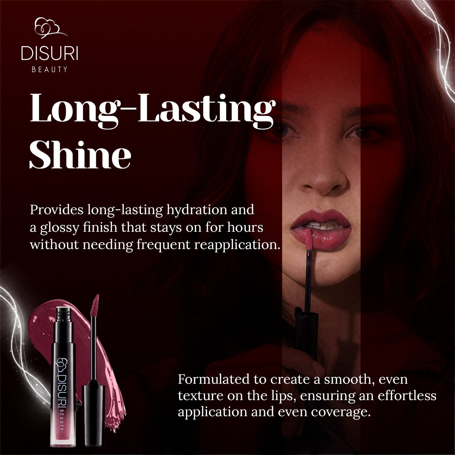 DISURI Beauty Glossy Blast Lip Gloss - Kiss Me (M63)