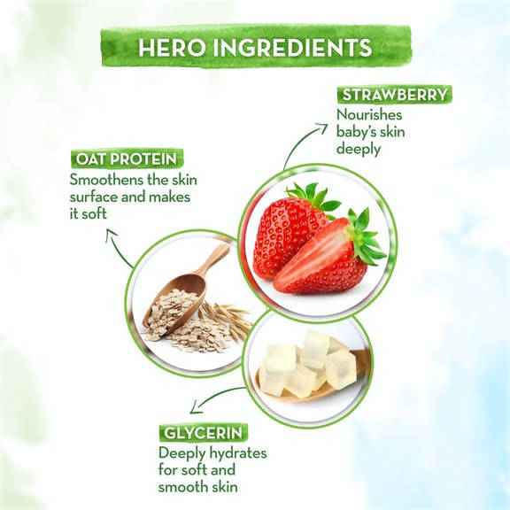 Mamaearth Super Strawberry Body Wash for Kids with Strawberry & Oat Protein - Limited Time Offer