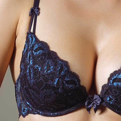 Lace Plunge Push-Up Bra - Lavinia Dare Me Deep V Underwire Bra