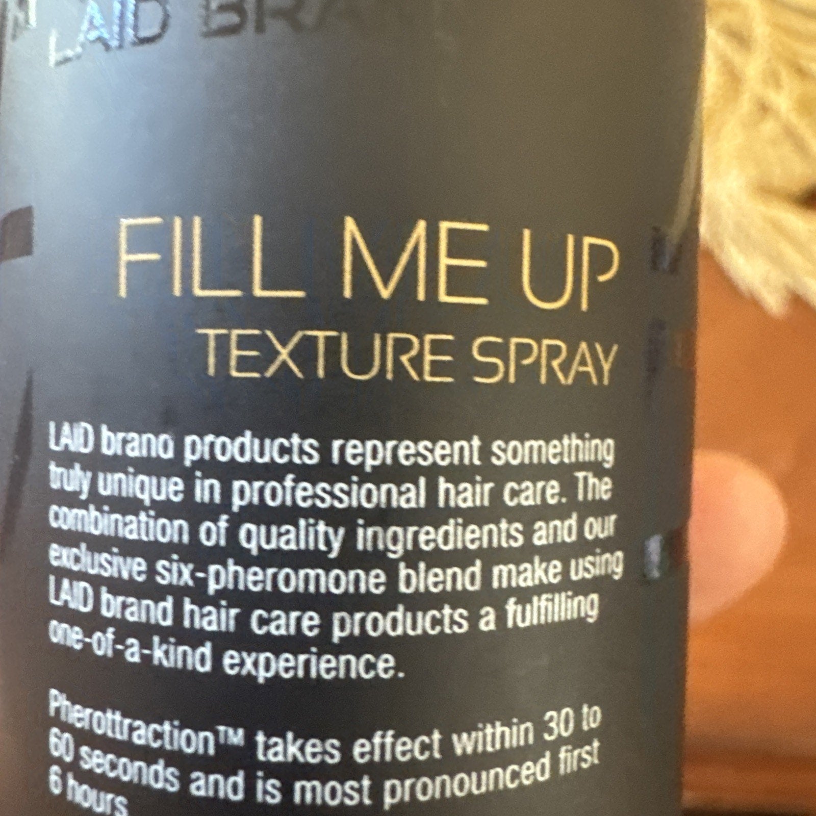 Laid Brand Fill Me Up Texture Spray, 5.4 oz (Cap Missing)