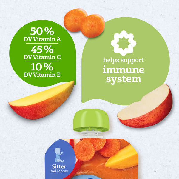 Gerber Stage 2 Baby Food Organic Carrot Apple Mango Baby Food Pouches Puree