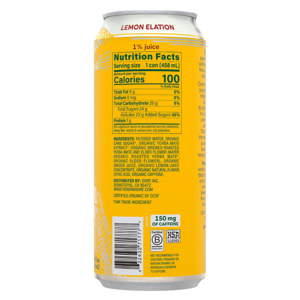 Yerba Madre Organic Yerba Mate Lemon Elation