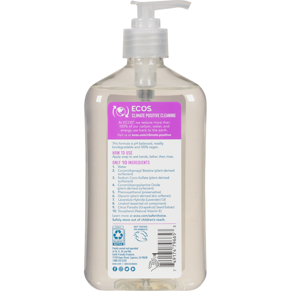 Ecos Hand Soap, Lavender