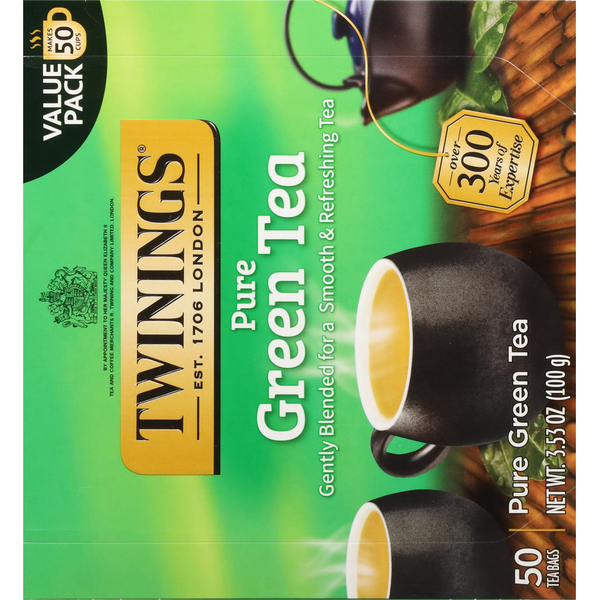 Twinings Green Tea, Pure, Bags, Value Pack