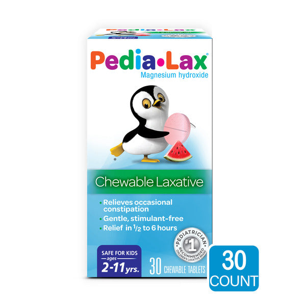 Pedia-Lax Laxative Chewable Tablets for Kids, Ages 2-11 Watermelon