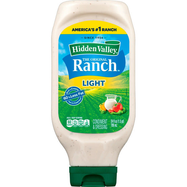 Hidden Valley Light Ranch Condiment and Dressing, Easy Squeeze Bottle
