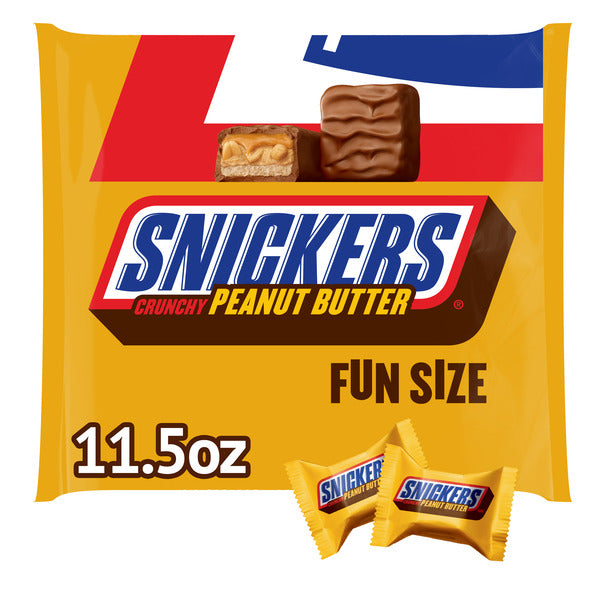 SNICKERS Crunchy Peanut Butter Squared Fun Size Chocolate Candy Bars